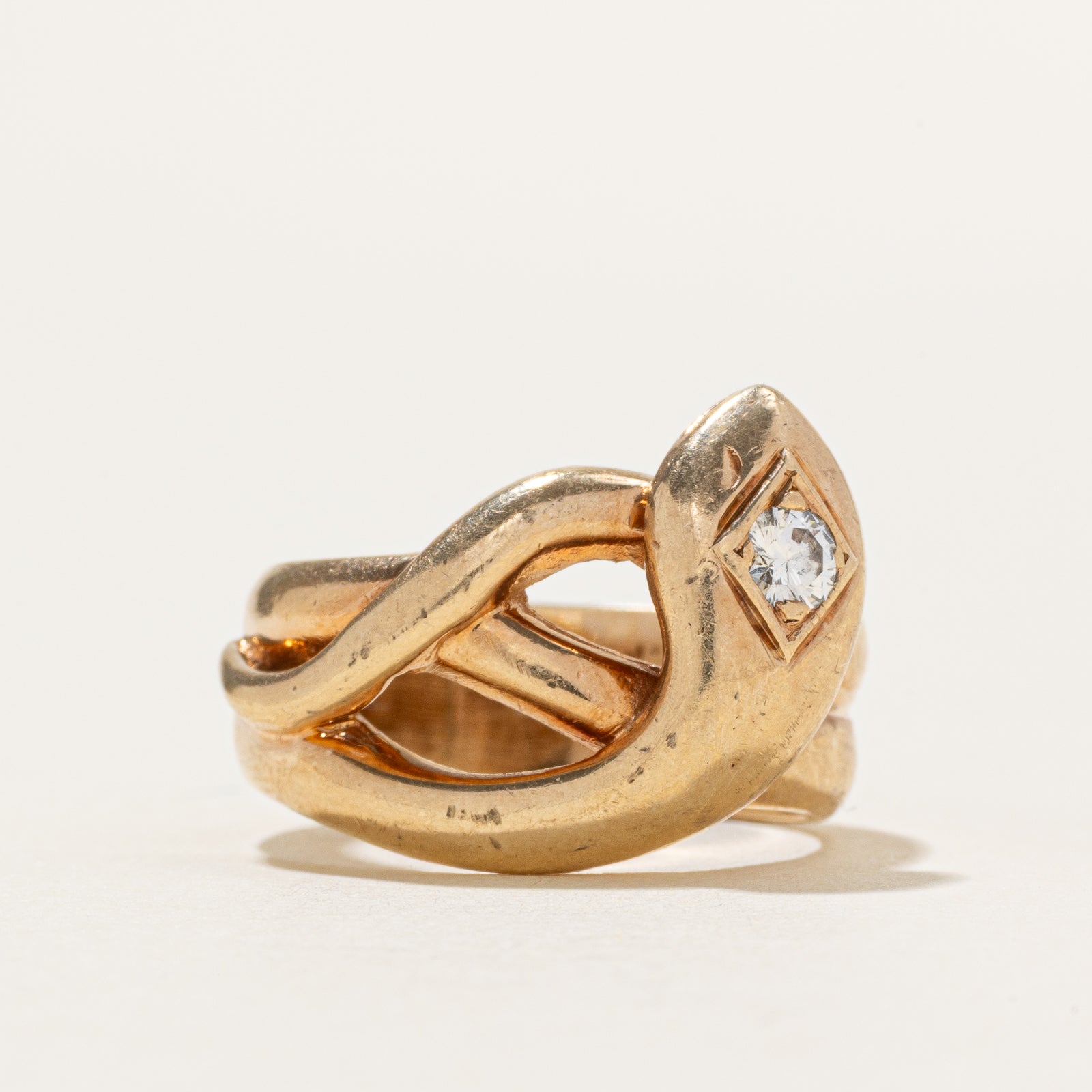 'Birks' Snake Diamond Twisted Ring | 0.12ct | SZ 5.25