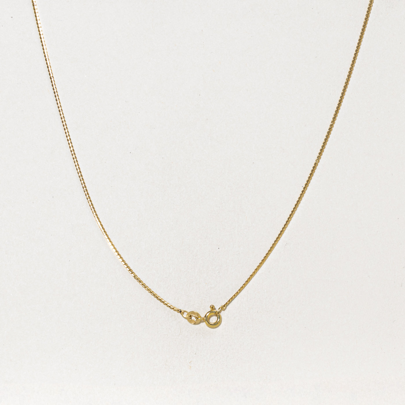 14k Yellow Gold Engraved Kayaker Pendant Necklace | 19.5"