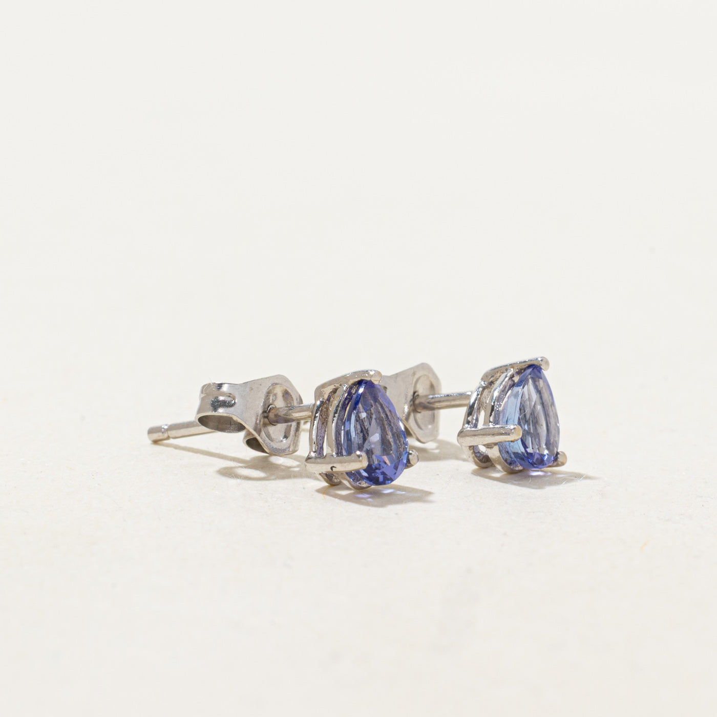Pear Cut Tanzanite Stud Earrings | 0.78ctw