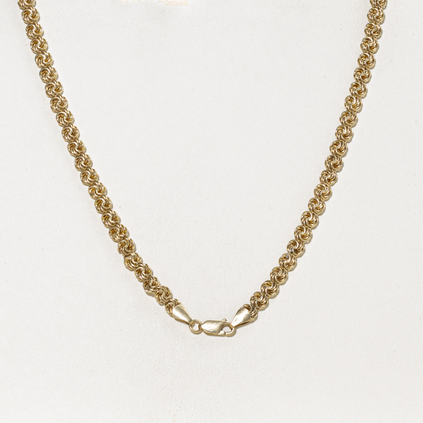 14k Yellow Gold Byzantine Chain | 16.75"