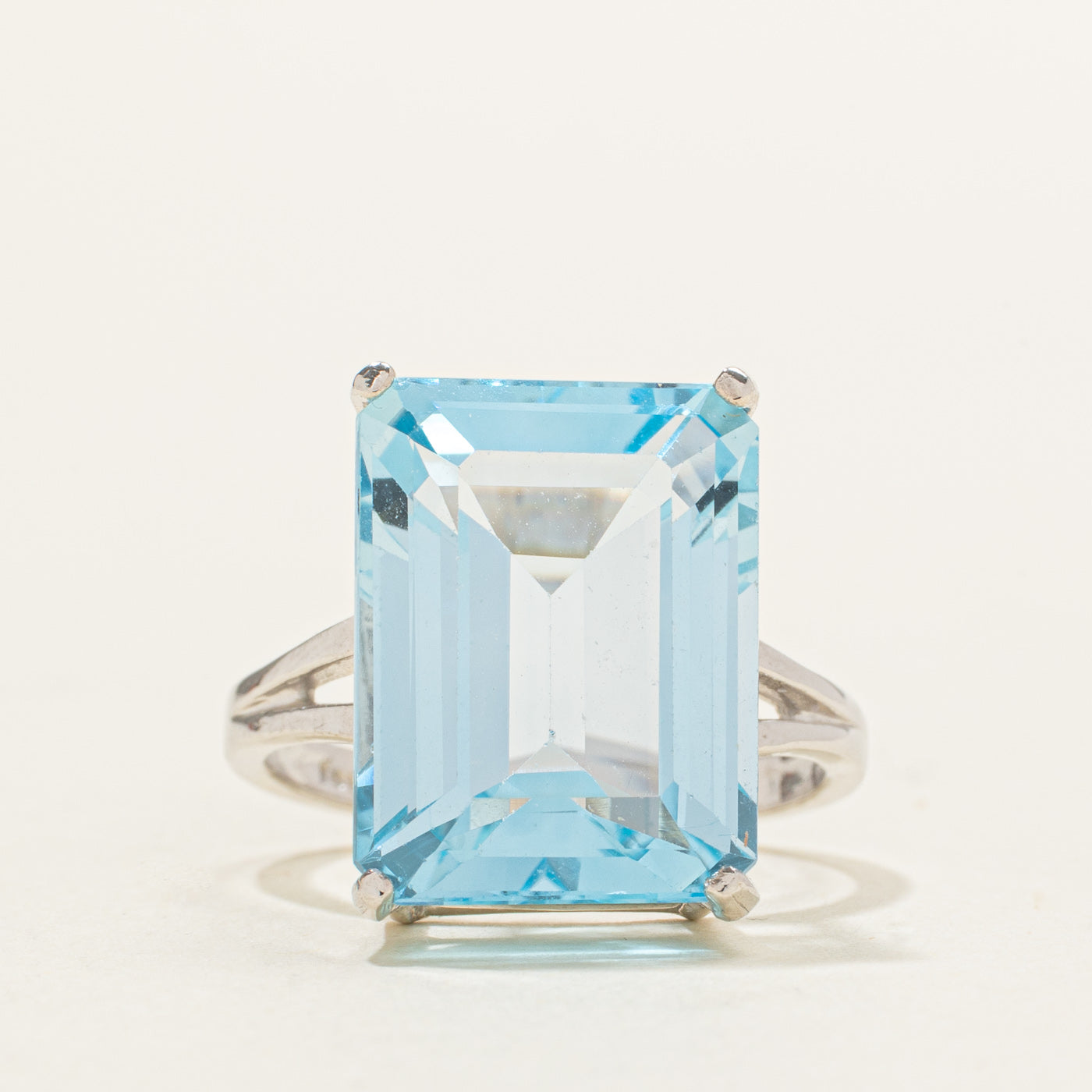 Emerald Cut Topaz Cocktail Ring | 12.00ct | SZ 6.5