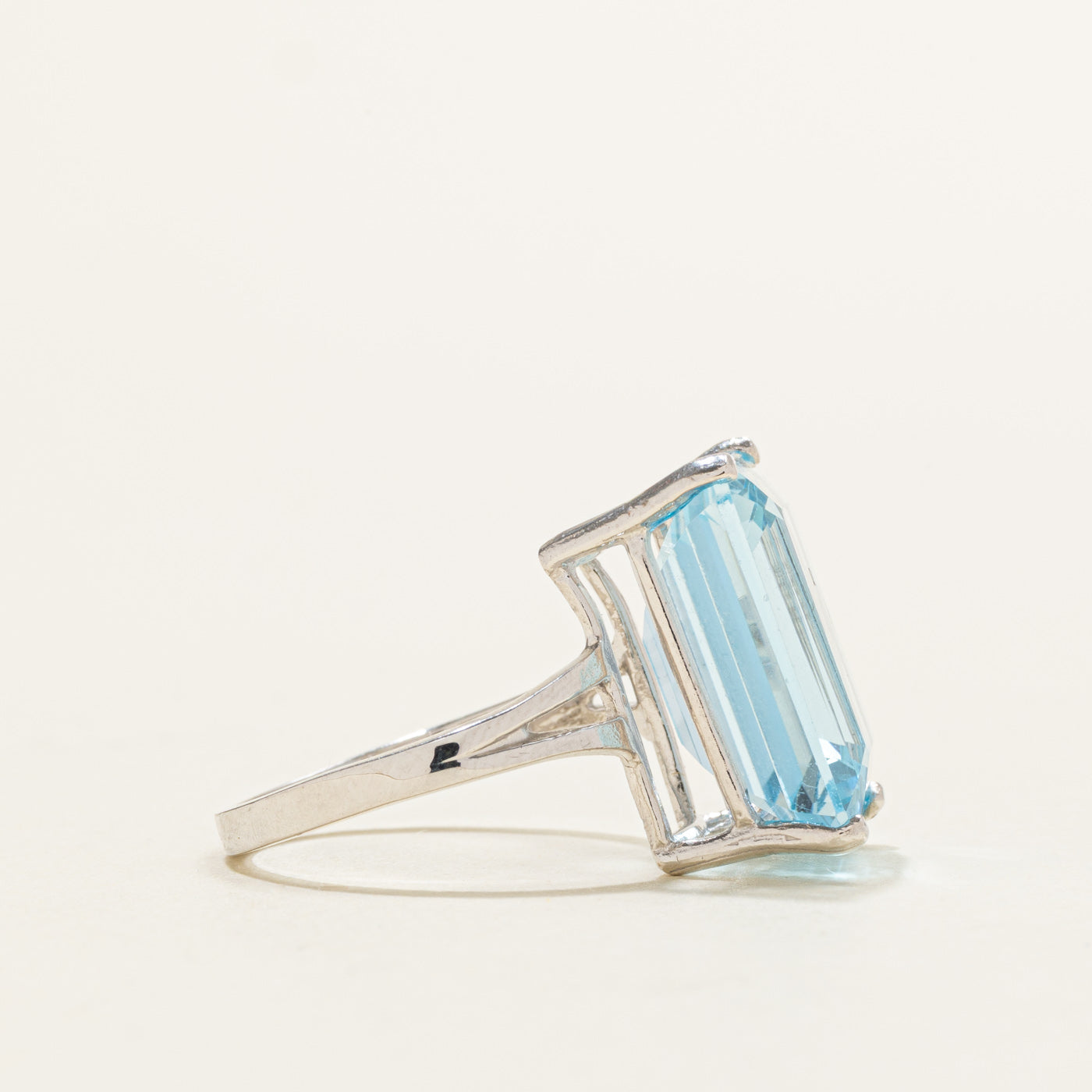 Emerald Cut Topaz Cocktail Ring | 12.00ct | SZ 6.5