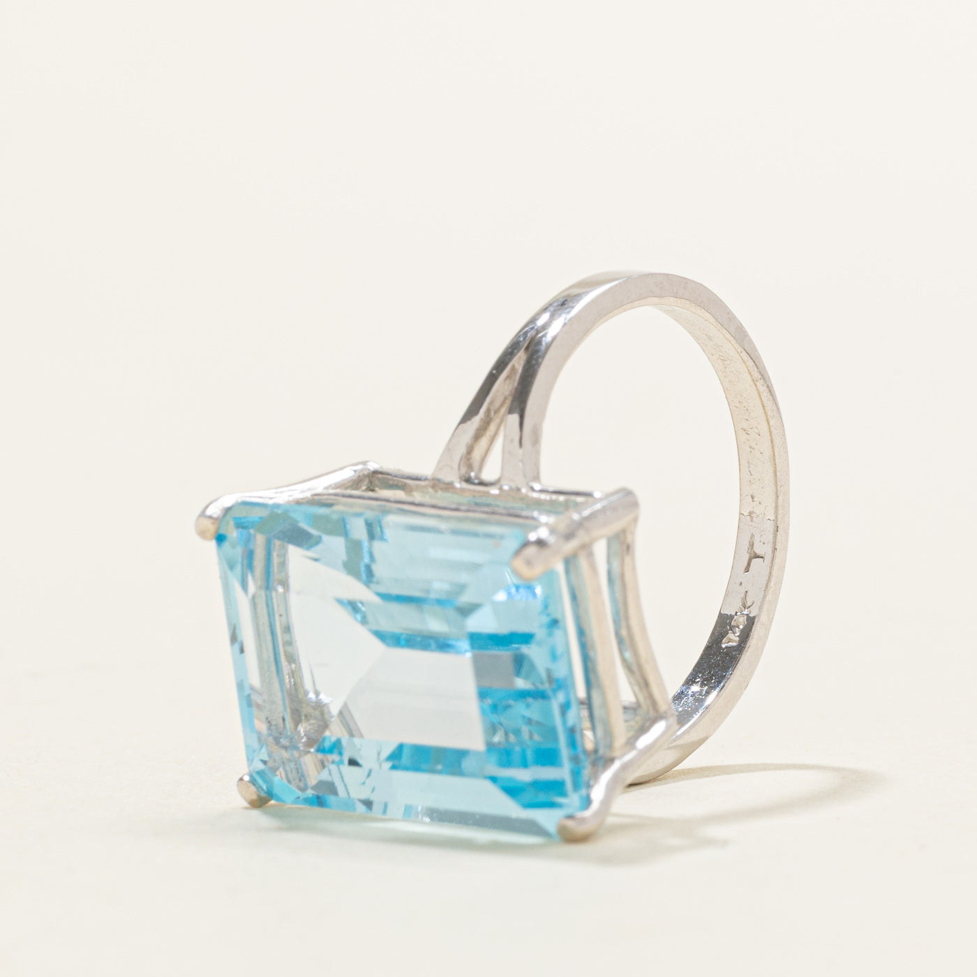 Emerald Cut Topaz Cocktail Ring | 12.00ct | SZ 6.5