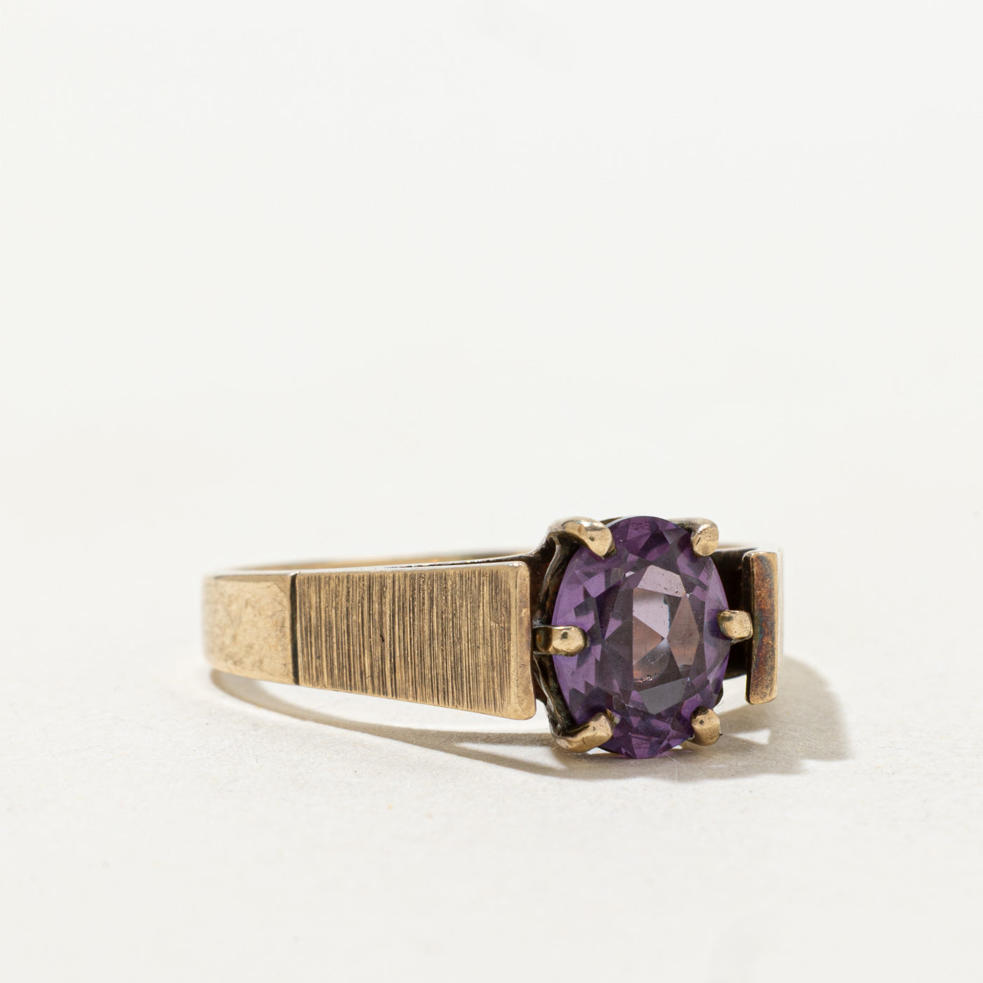 Synthetic Sapphire Textured Ring | 1.10ct | SZ 8.0 |