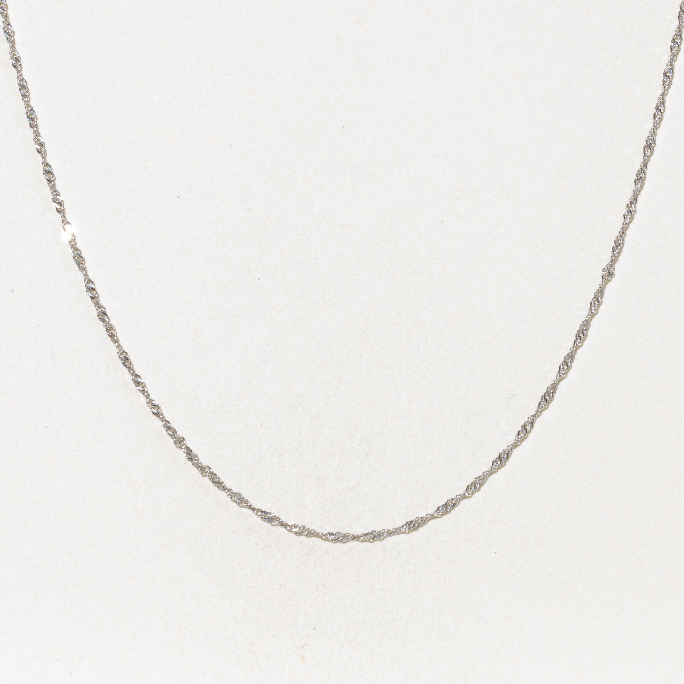 14k White Gold Singapore Chain | 20"