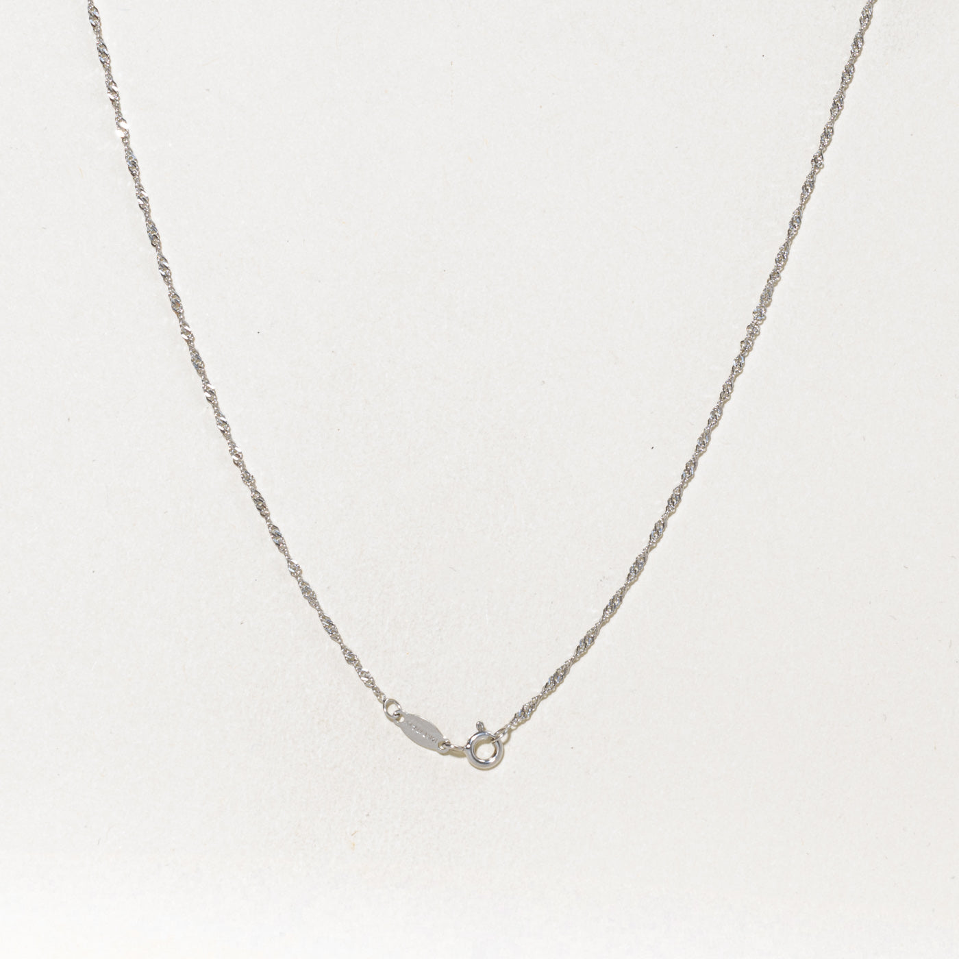 14k White Gold Singapore Chain | 20"