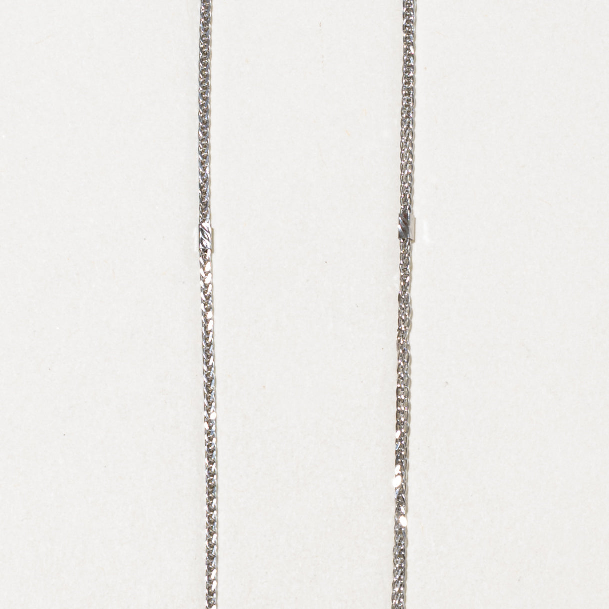 14k White Gold Foxtail Chain |  1.50mm | 17"