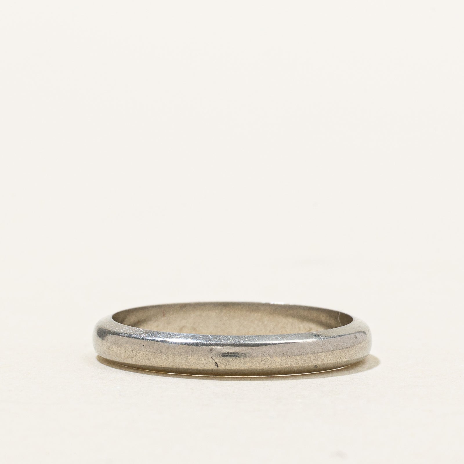 10k White Gold Thin Band | 2.6mm | SZ 4.75