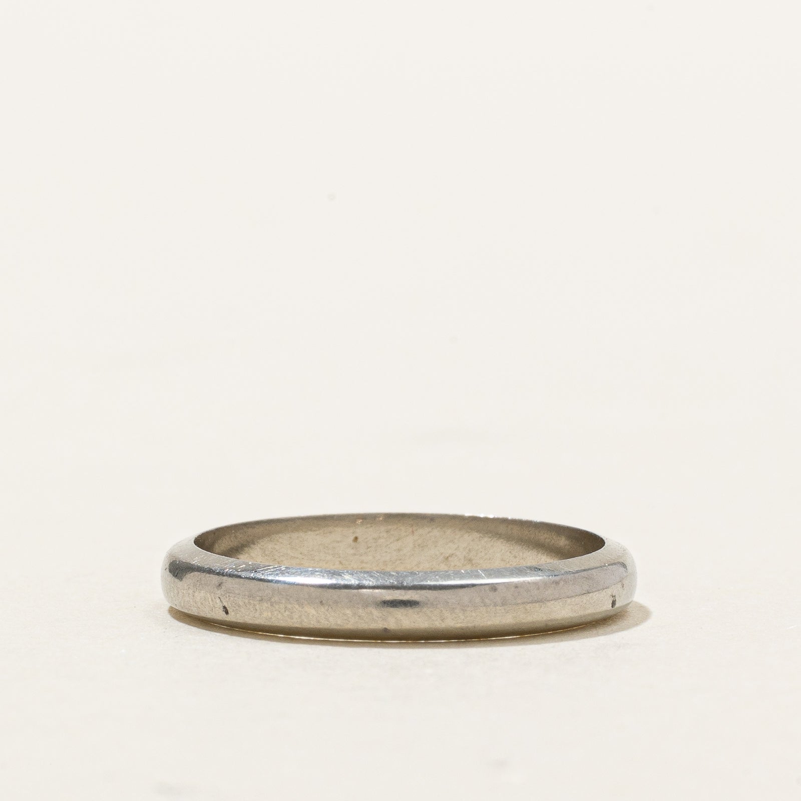 10k White Gold Thin Band | 2.6mm | SZ 4.75