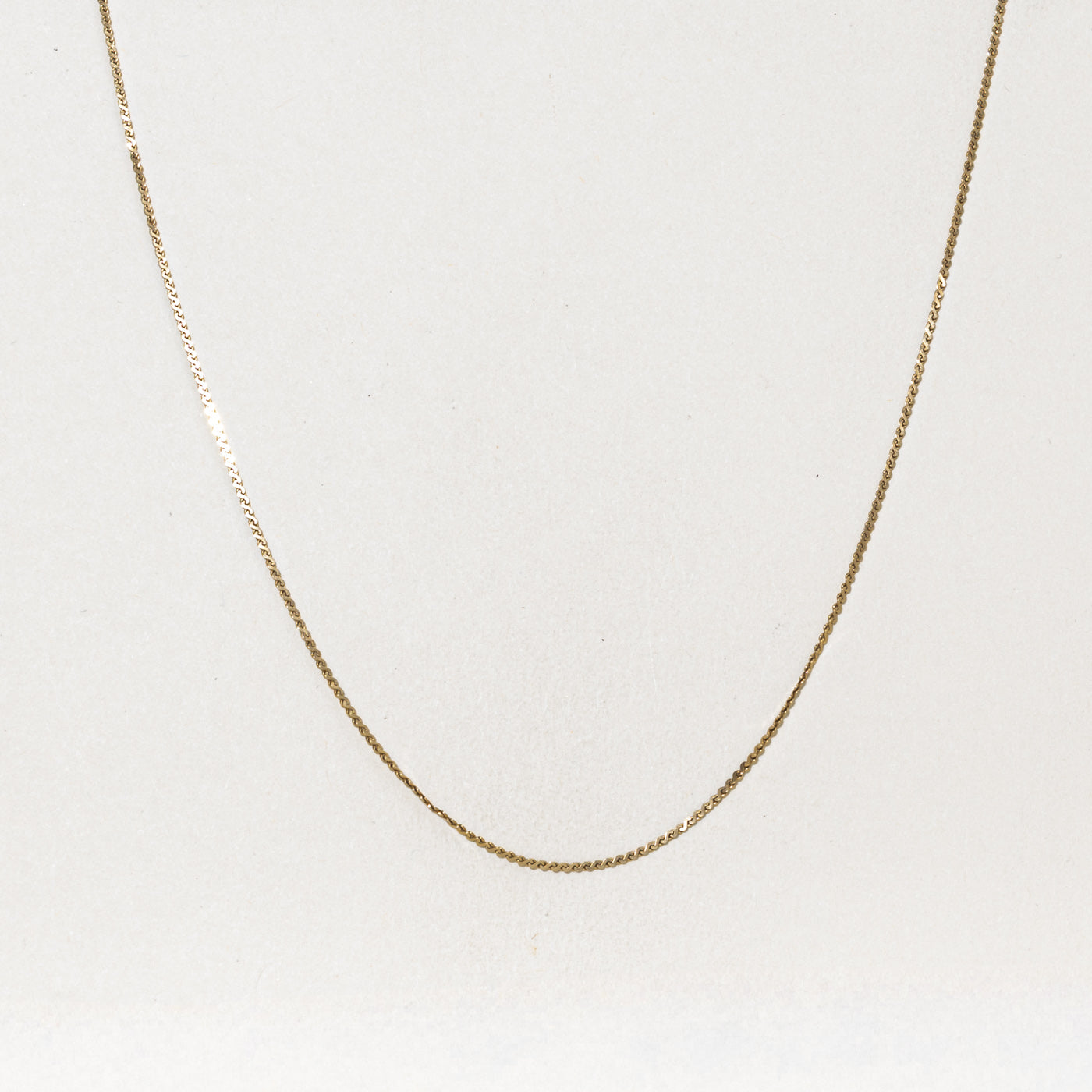 14k Yellow Gold S Link Chain |  1.10mm | 19"