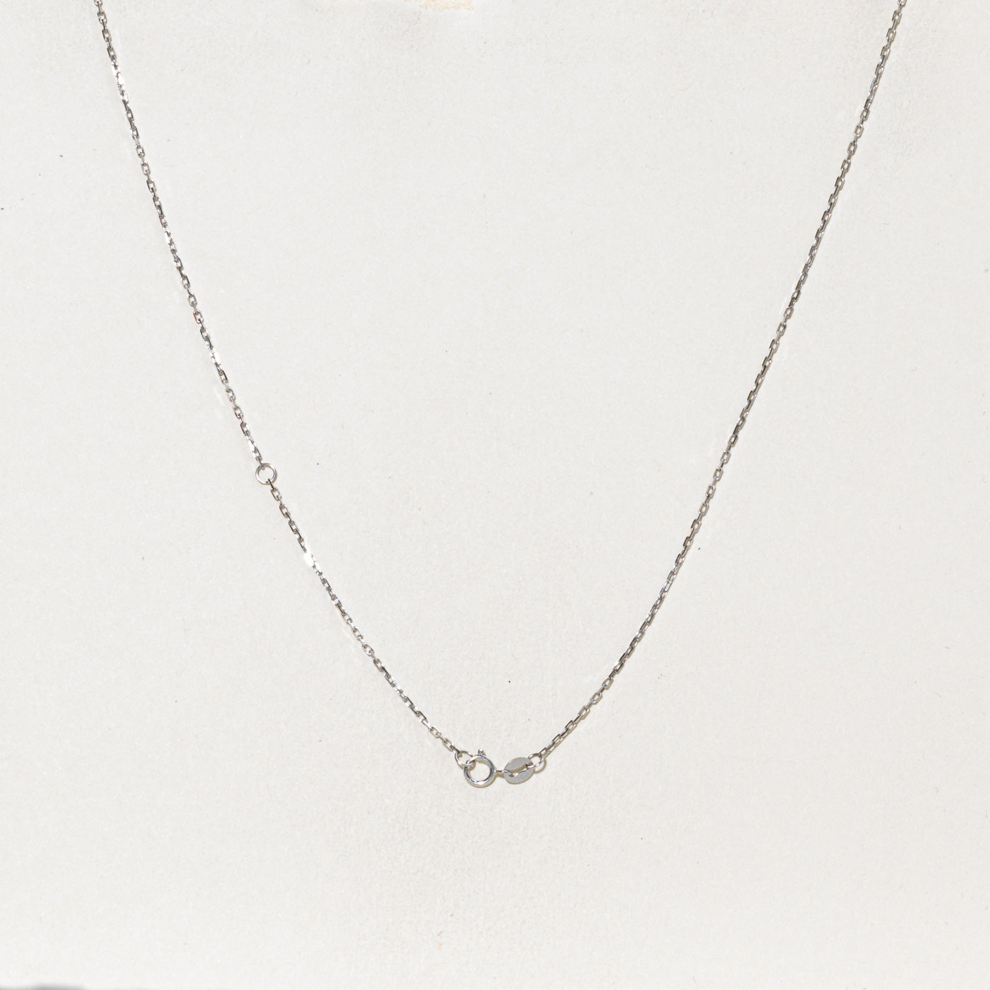 18k White Gold Modified Cable Link Chain |  1.00mm | 17.5"