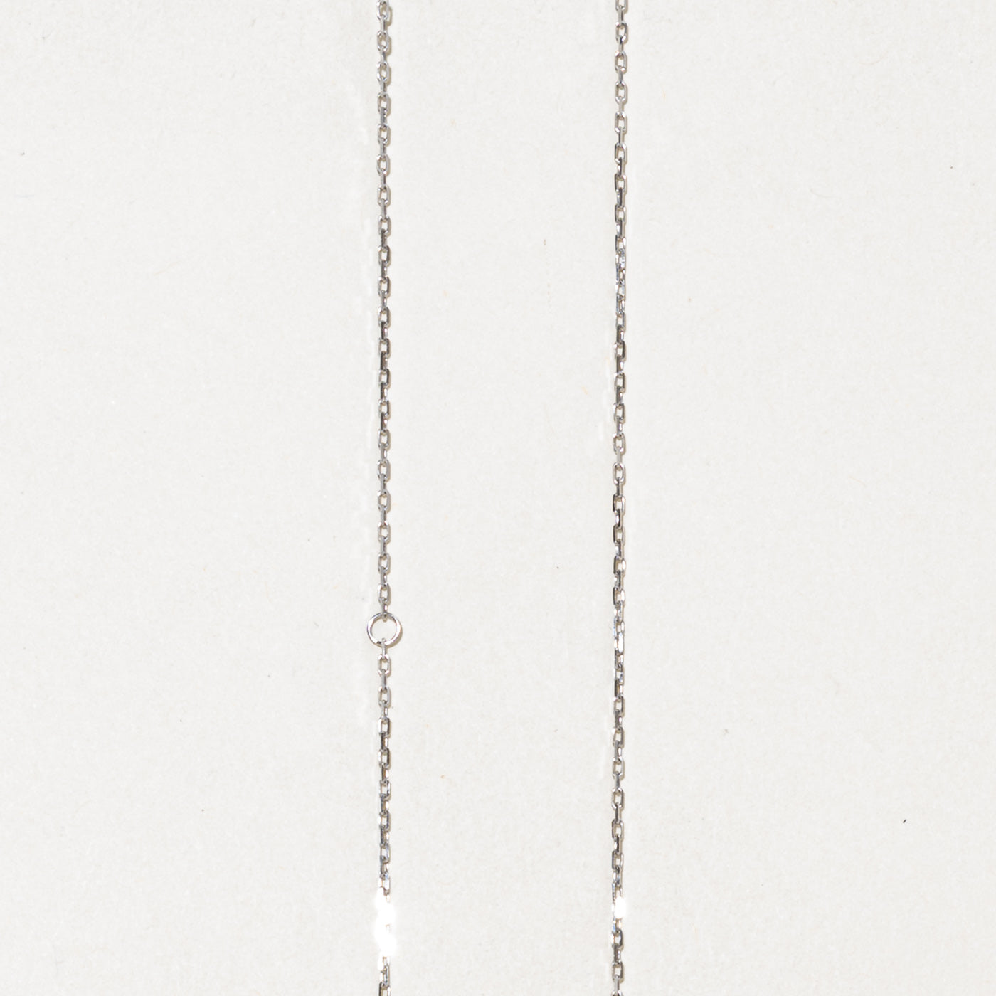 18k White Gold Modified Cable Link Chain |  1.00mm | 17.5"