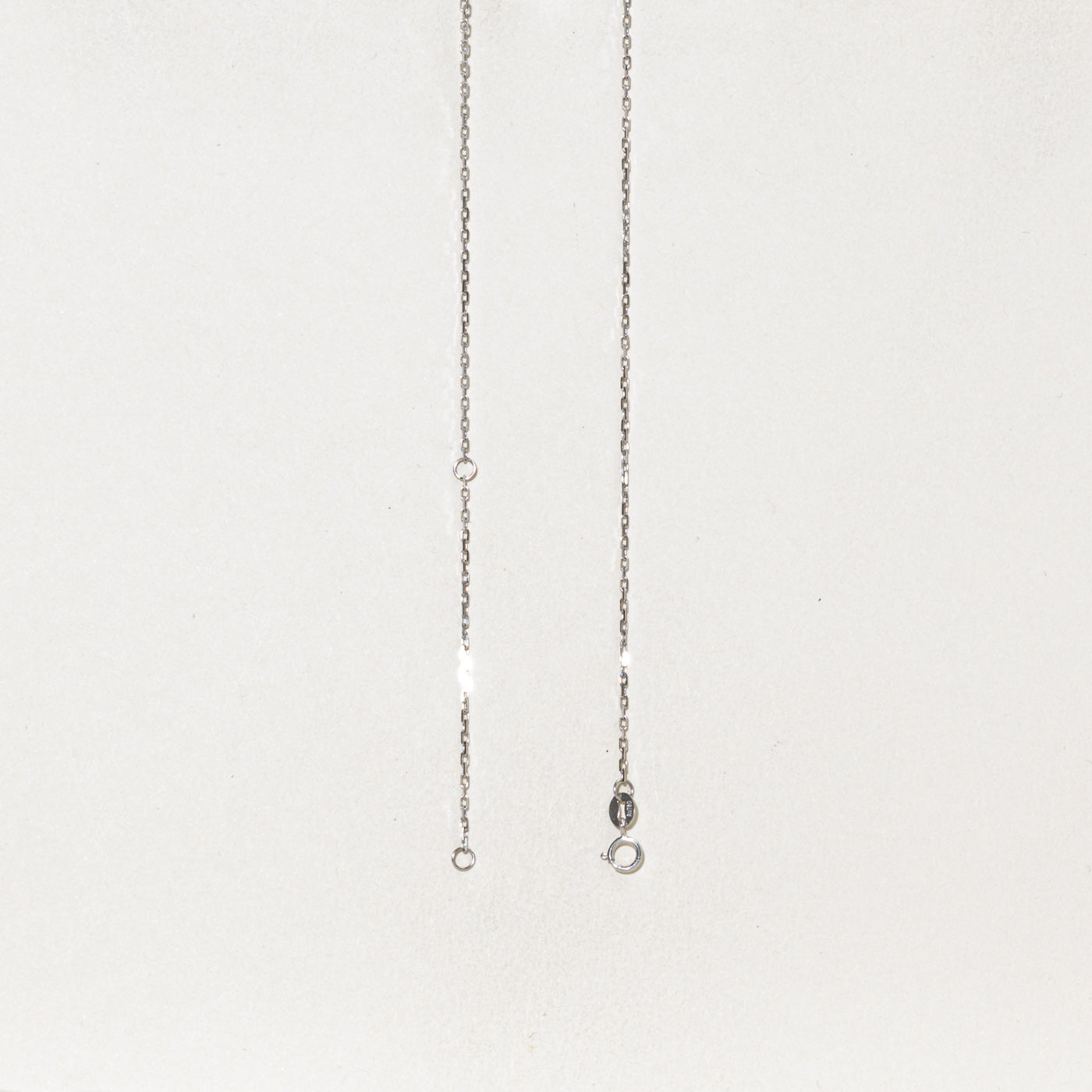 18k White Gold Modified Cable Link Chain |  1.00mm | 17.5"
