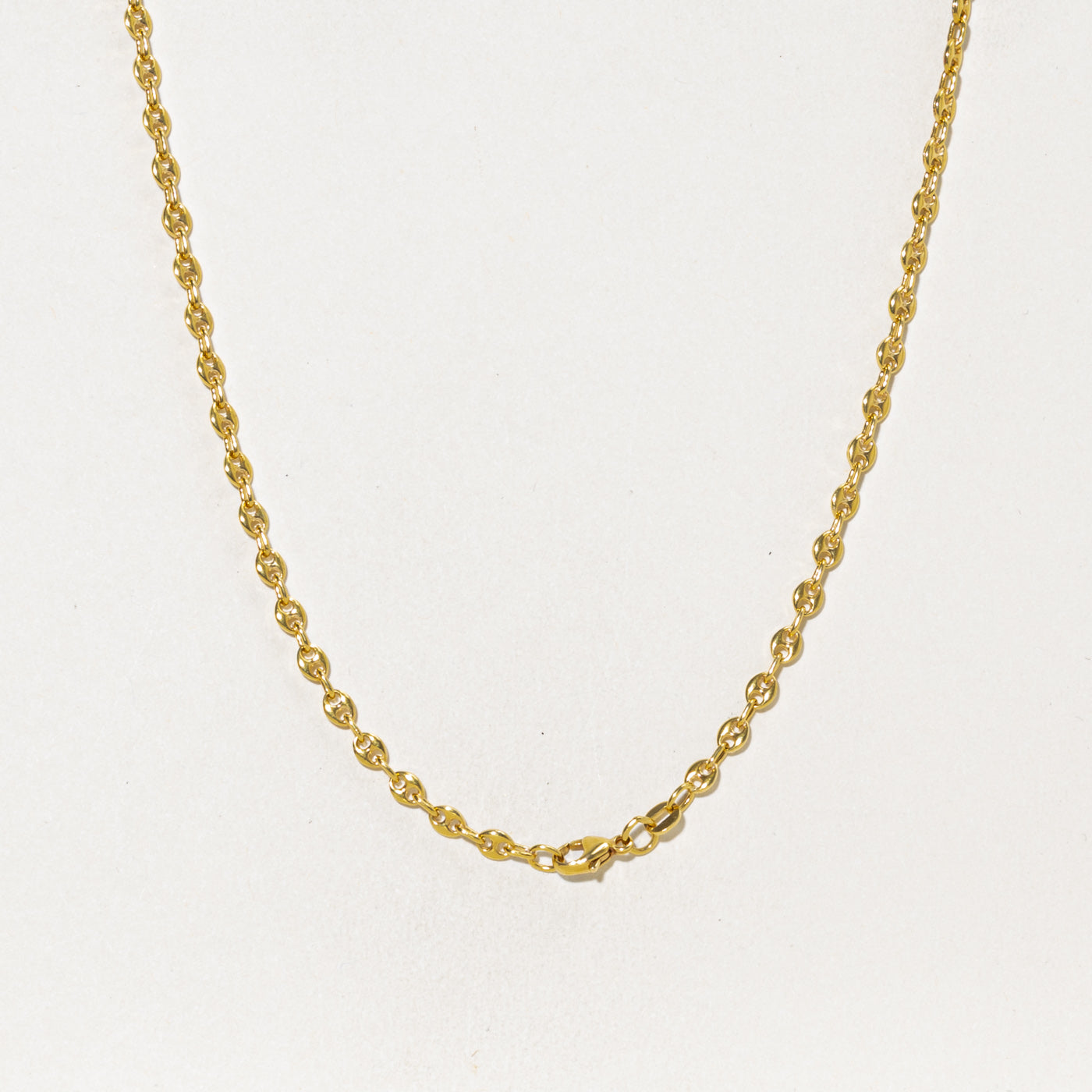 18k Yellow Gold Puffed Anchor Chain |  3.50mm | 19.75"