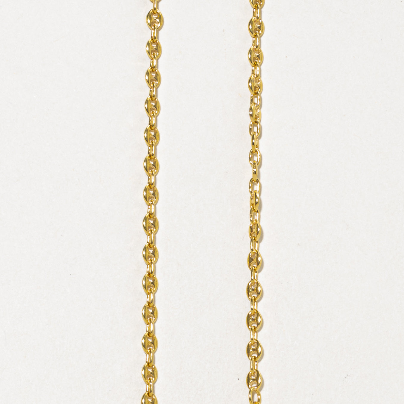 18k Yellow Gold Puffed Anchor Chain |  3.50mm | 19.75"