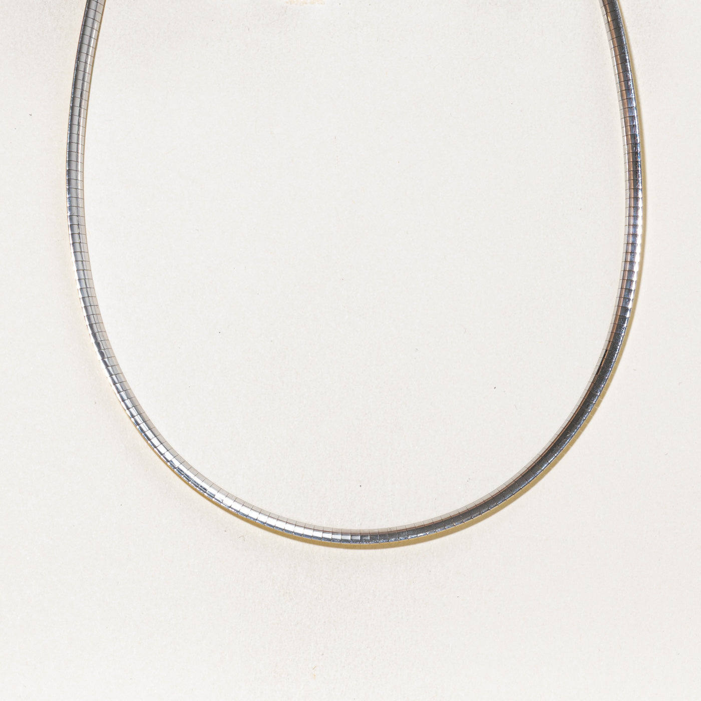 18k Two Tone Gold Omega Necklace | 4mm | 16"