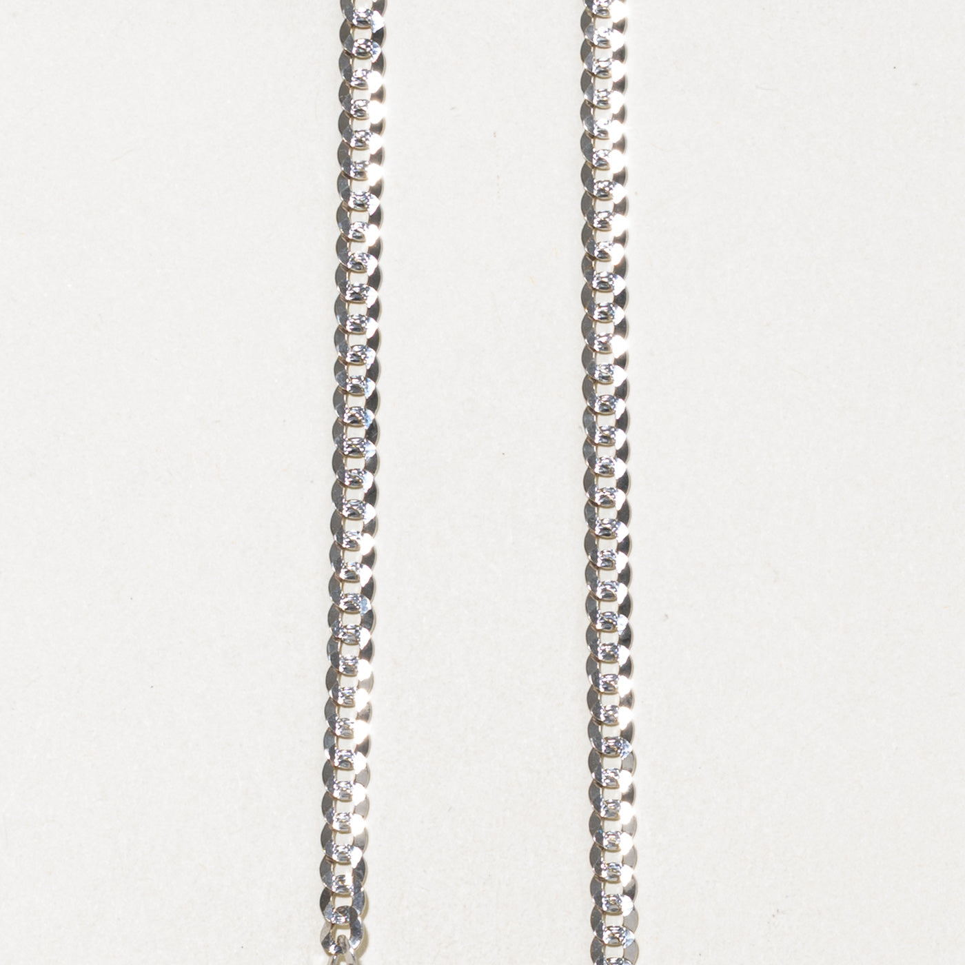 18k White Gold Curb Link Chain | 4.10mm | 20"