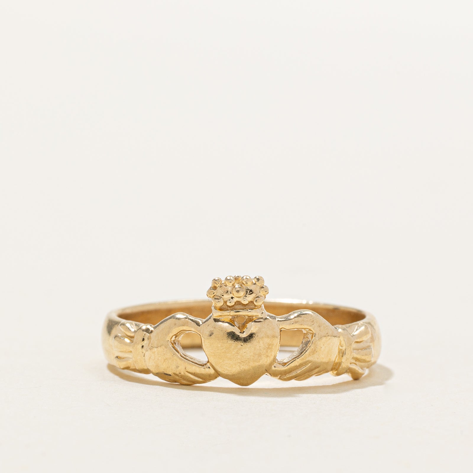 10K Yellow Gold Claddagh Ring | SZ 9.5