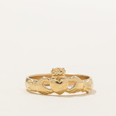 10K Yellow Gold Claddagh Ring | SZ 9.5