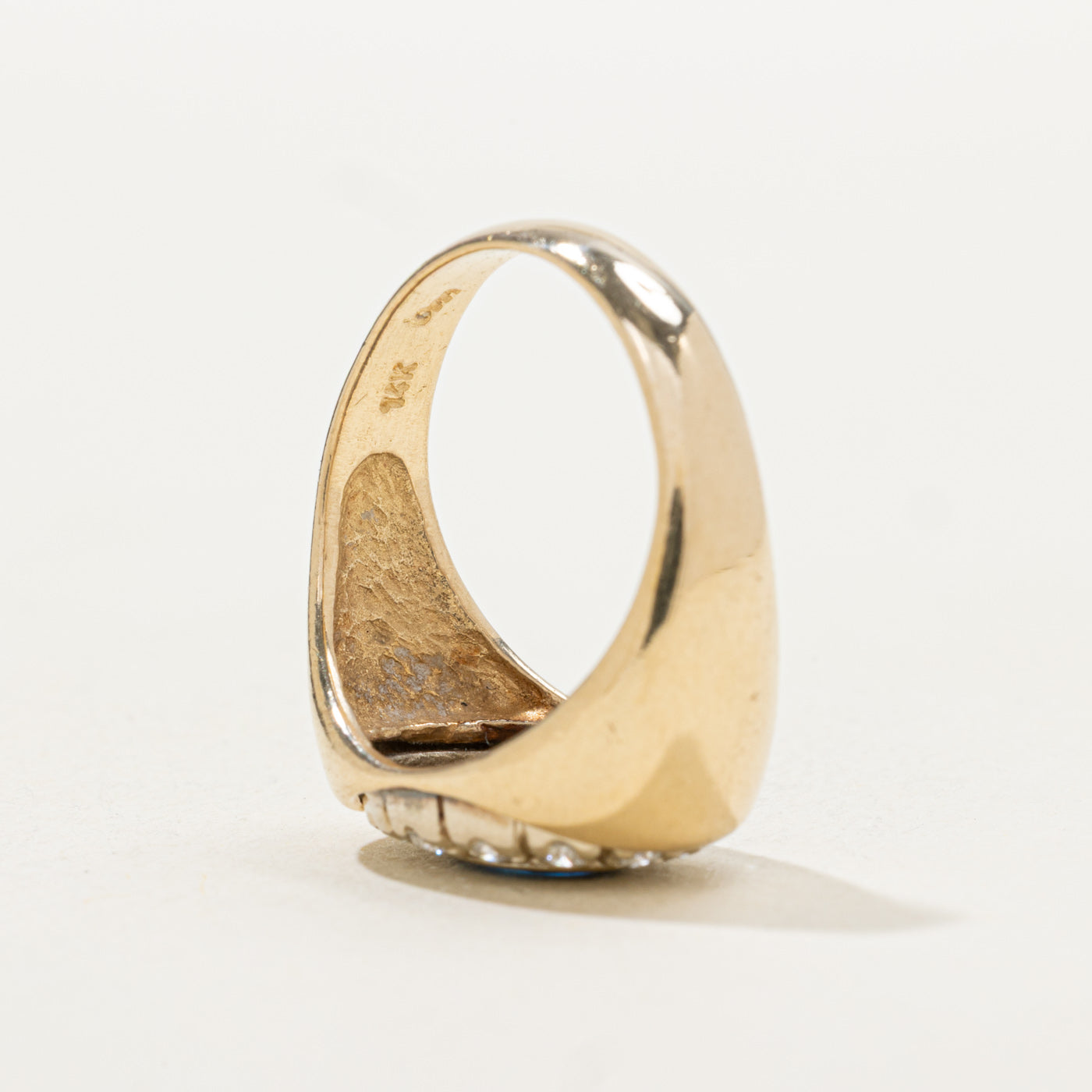 East West Sapphire & Diamond Halo Cocktail Ring | 0.73ct, 0.18ctw | SZ 6.5 |