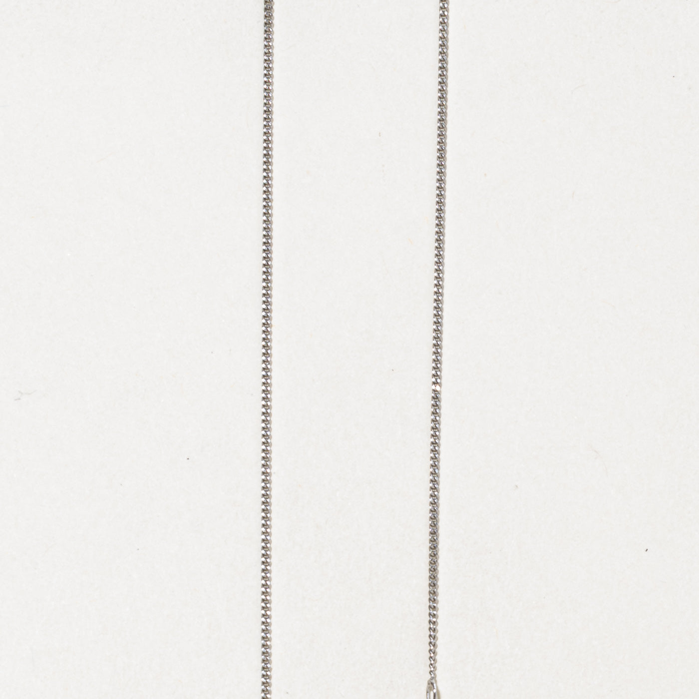Platinum Curb Link Chain |  1.15mm | 16.5"