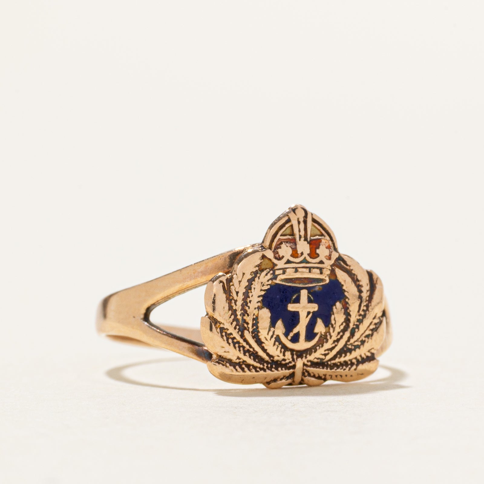'Birks' 10k Yellow Gold Royal Canadian Navy Ring | SZ 6.5