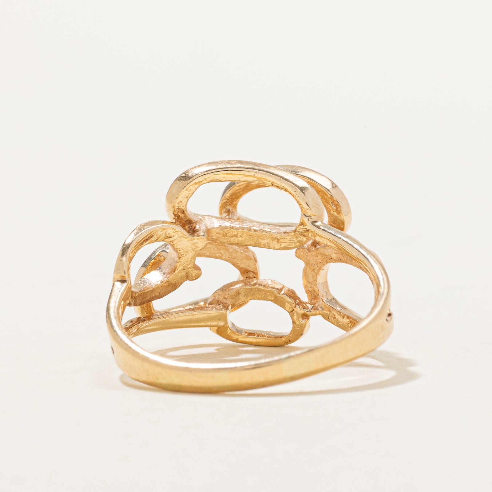 14k Yellow Gold Abstract Openwork Ring | SZ 7.75