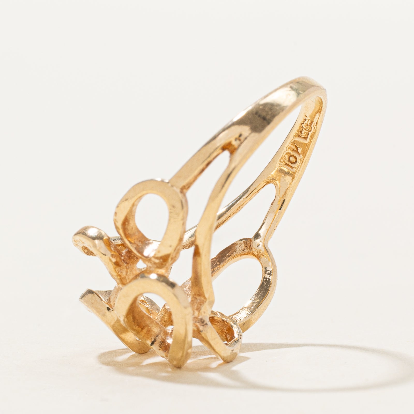 14k Yellow Gold Abstract Openwork Ring | SZ 7.75