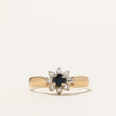 Sapphire & Diamond Petal Ring | 0.17ct, 0.08ctw | SZ 6