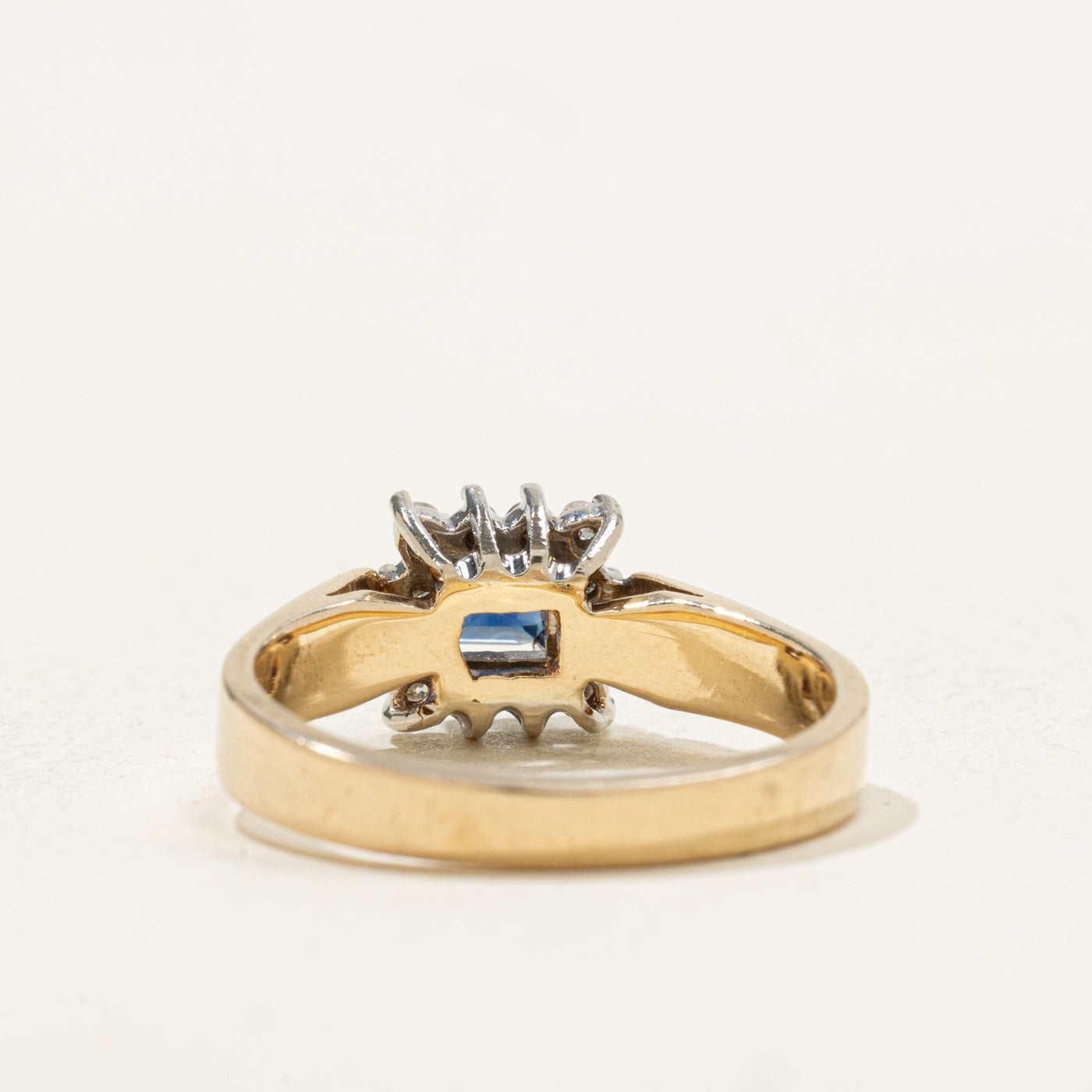 Sapphire & Diamond Petal Halo Ring | 0.30ct, 0.12ctw | SZ 6.0 |