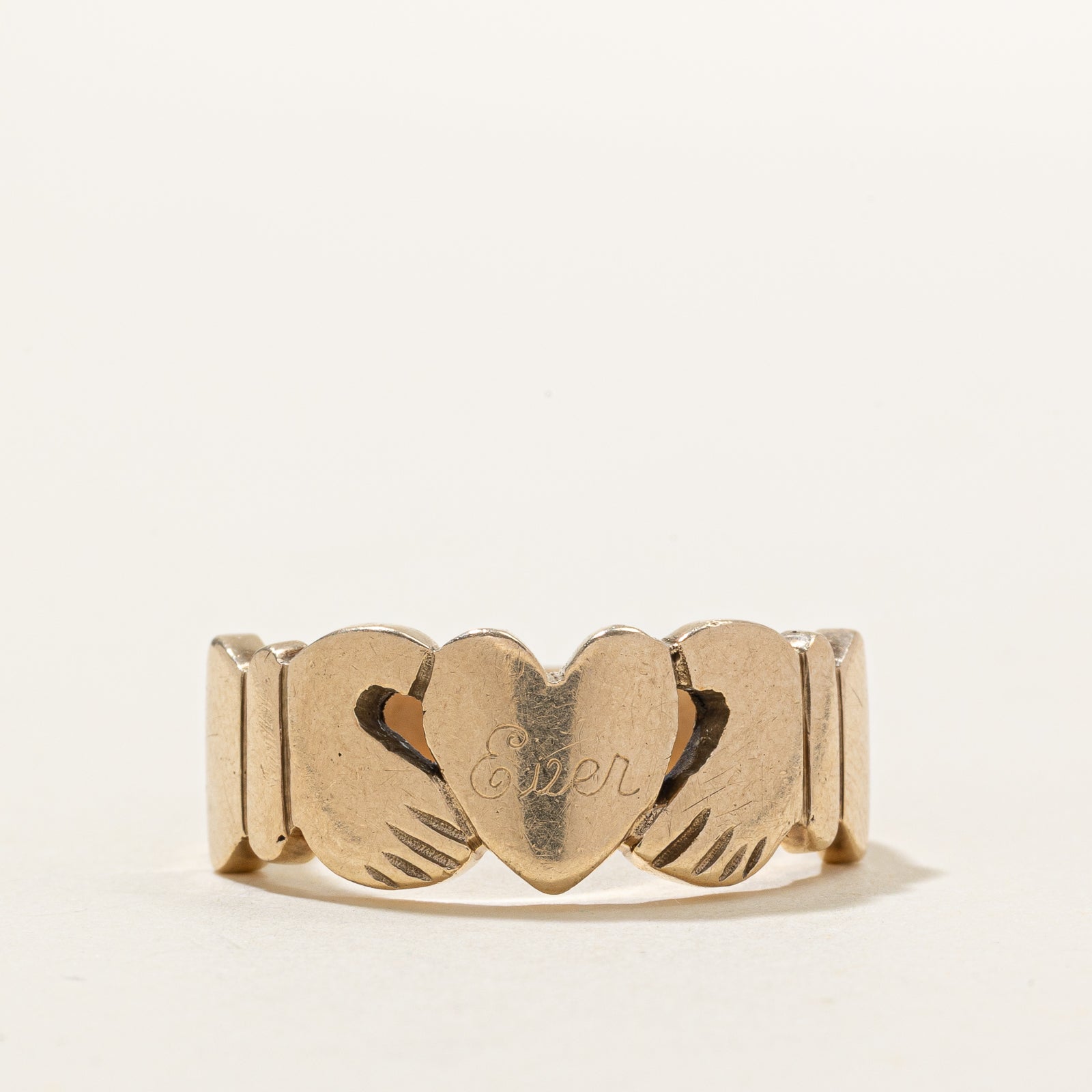 Vintage Irish Fenian Claddagh 10k Yellow Gold Claddagh Ring | SZ 10.25