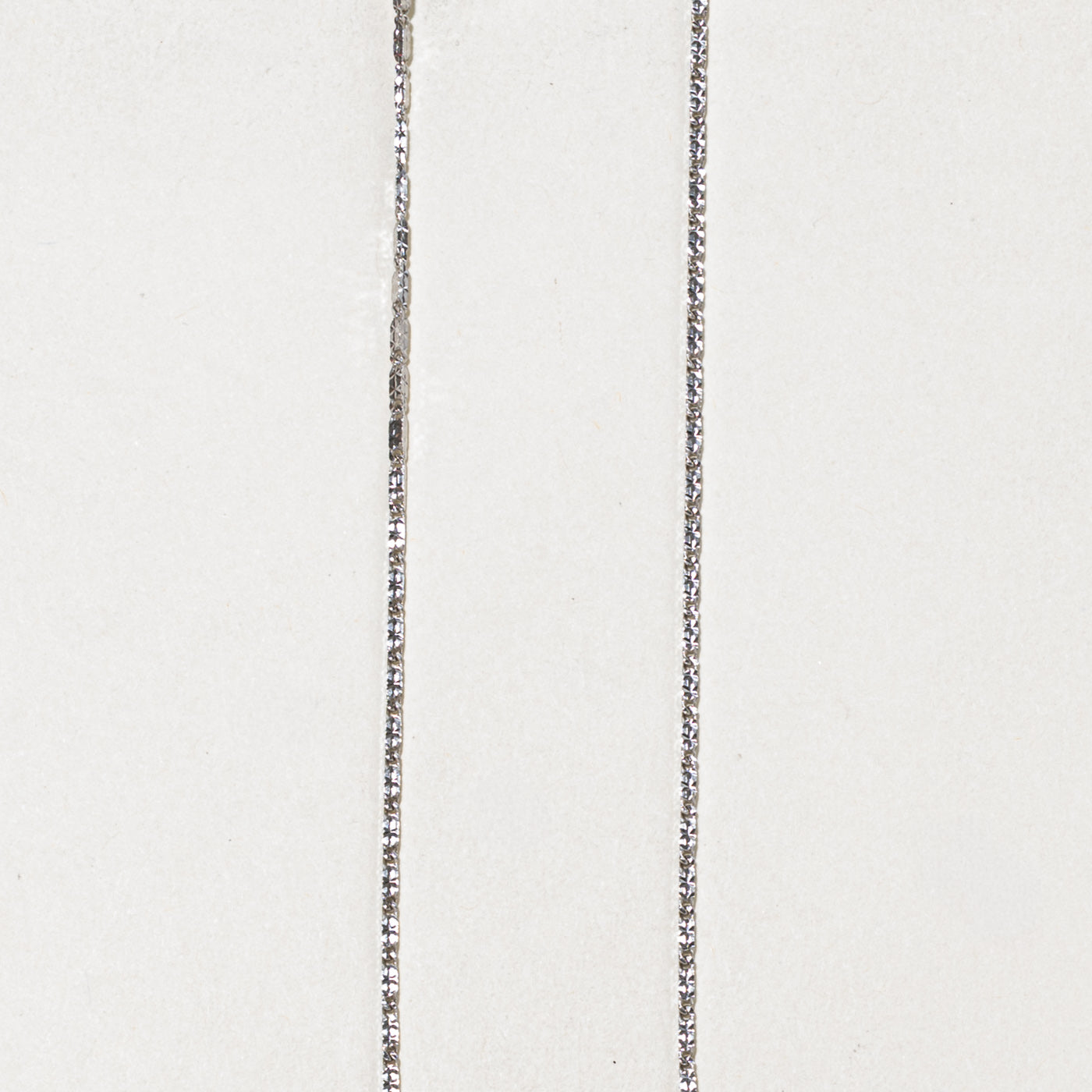 10k White Gold Diamond Cut Barleycorn Chain |  1.40mm | 20"