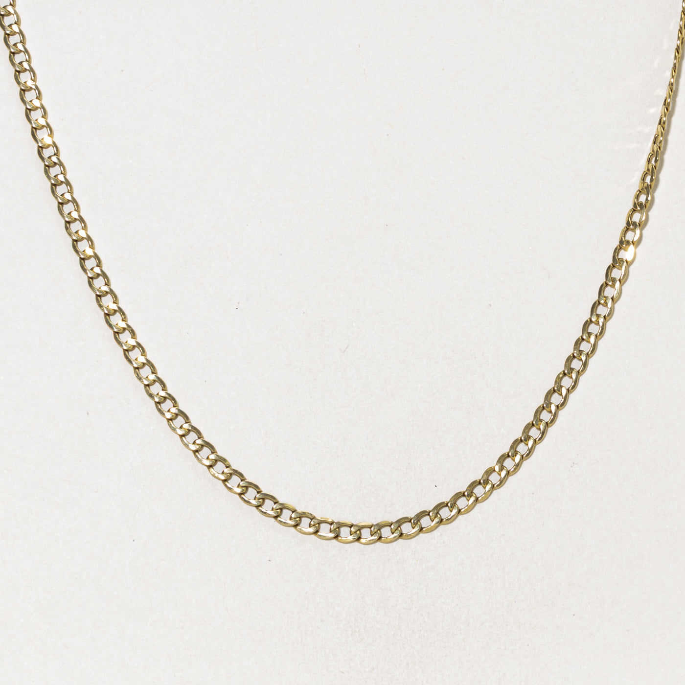 10k Yellow Gold Curb Link Chain | 3.40mm | 18"
