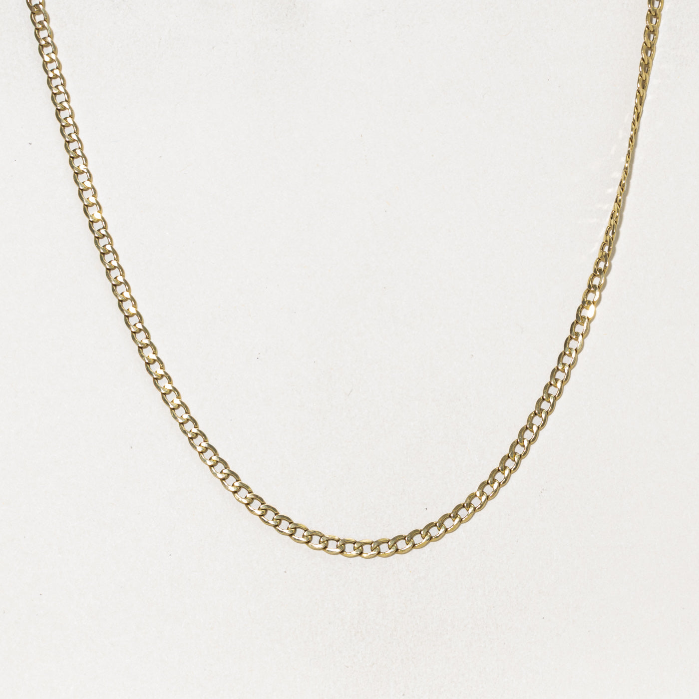 10k Yellow Gold Curb Link Chain | 3.40mm | 18"