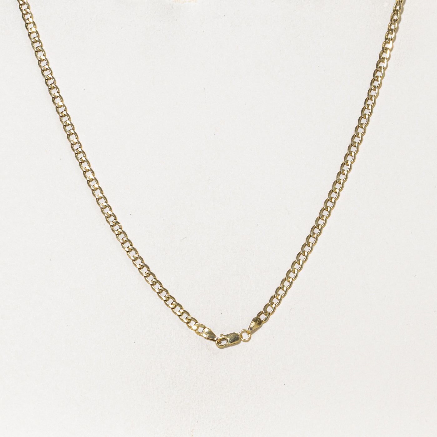 10k Yellow Gold Curb Link Chain | 3.40mm | 18"
