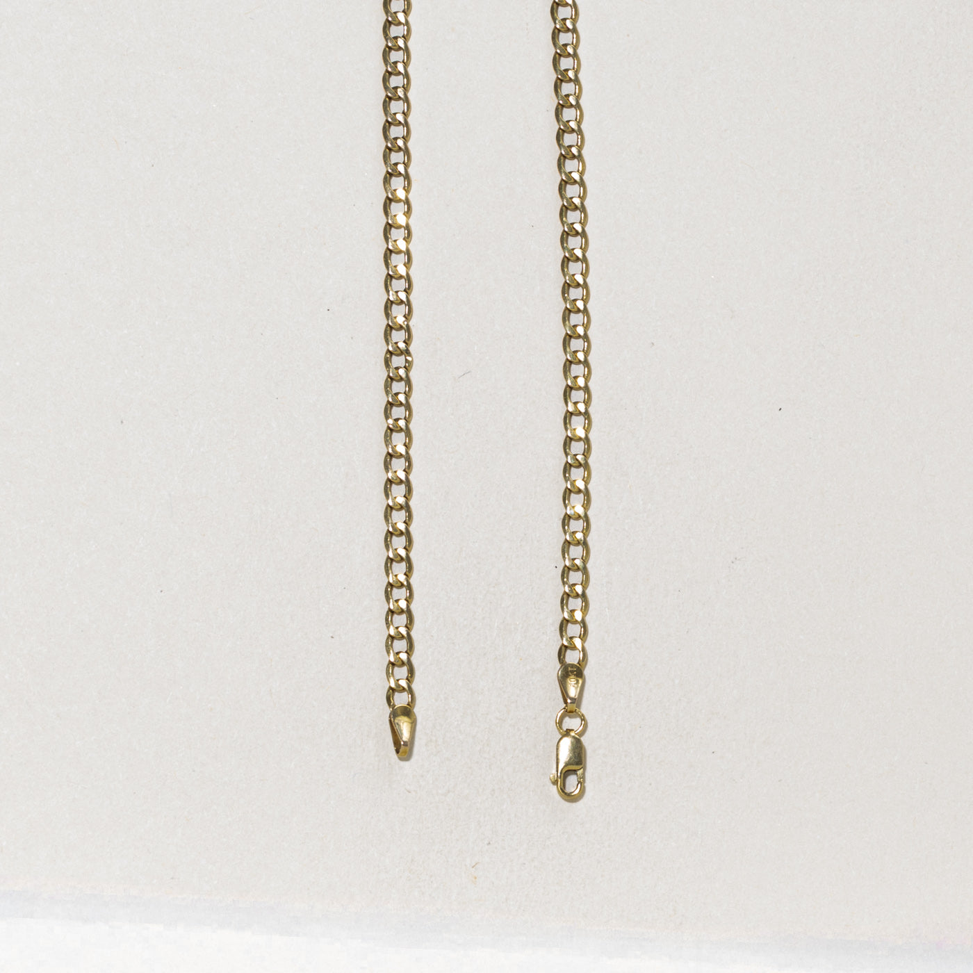 10k Yellow Gold Curb Link Chain | 3.40mm | 18"