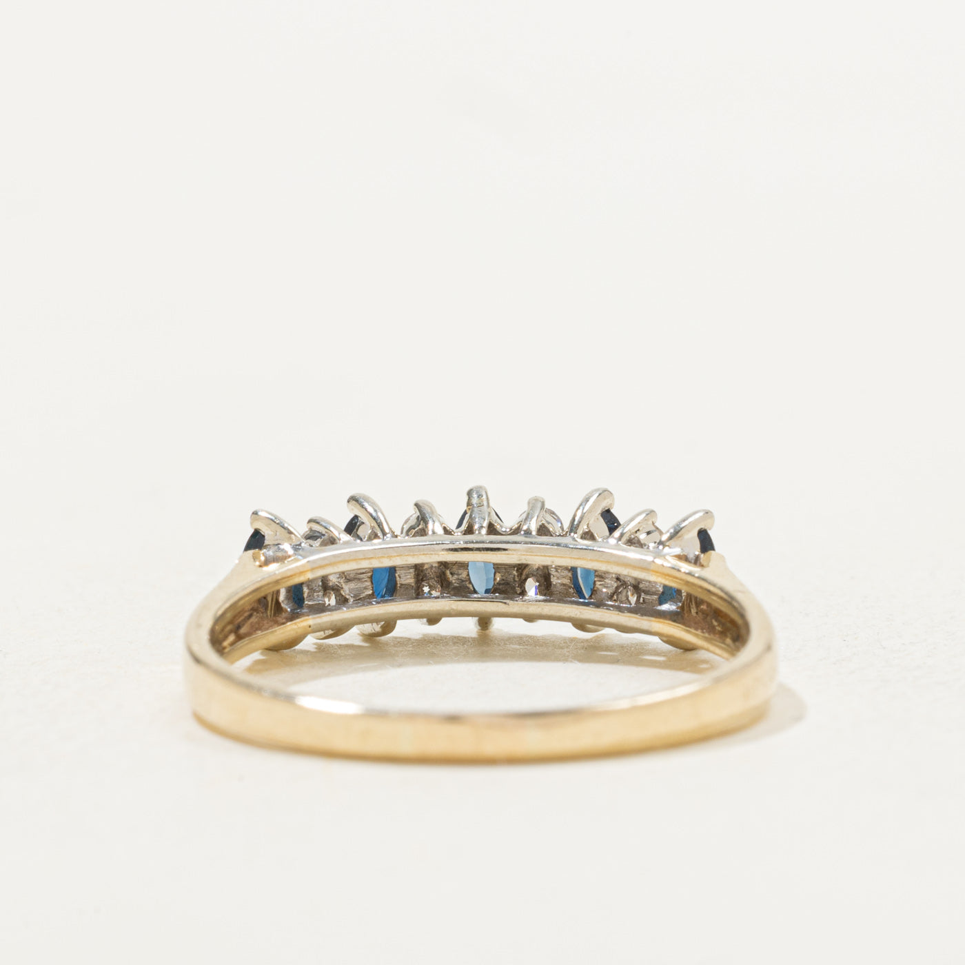 Marquise Cut Sapphire & Diamond Band | 0.37ctw, 0.16ctw | SZ 8.5 |