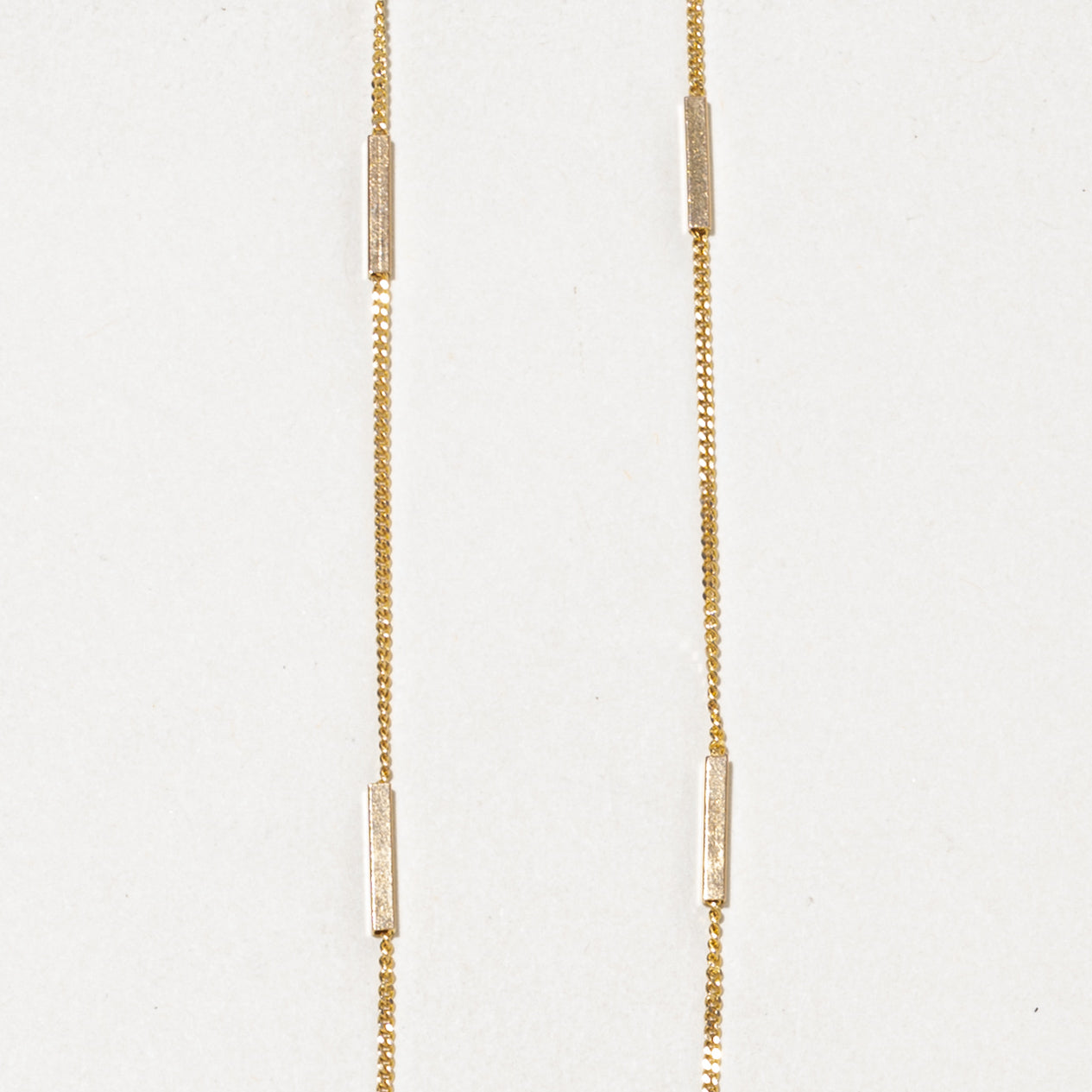 14k Yellow Gold Bar Link Chain | 1.15mm | 17.5"