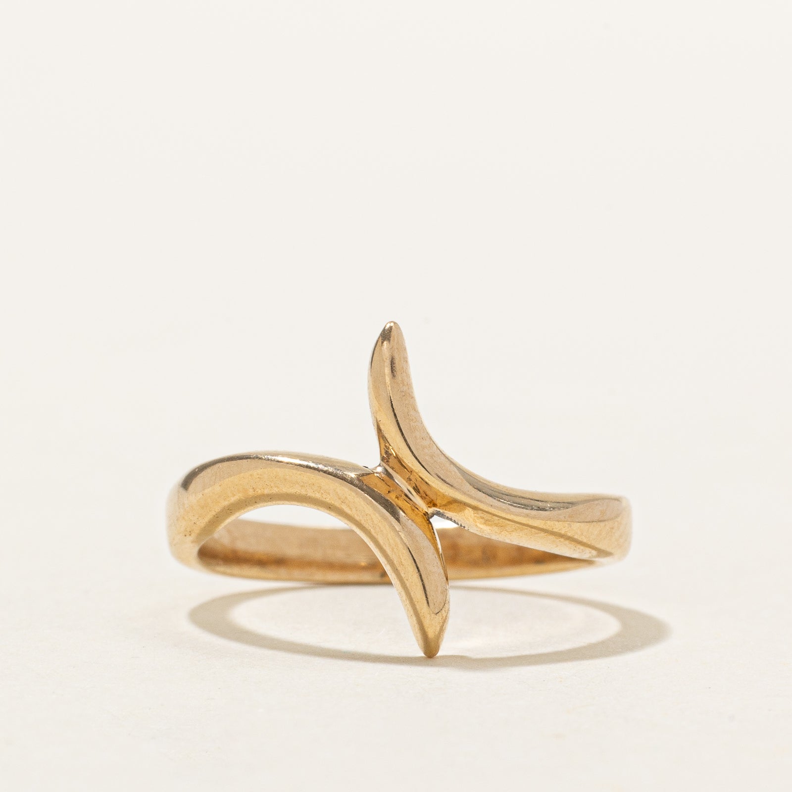 14k Yellow Gold Bypass Ring | SZ 5.5
