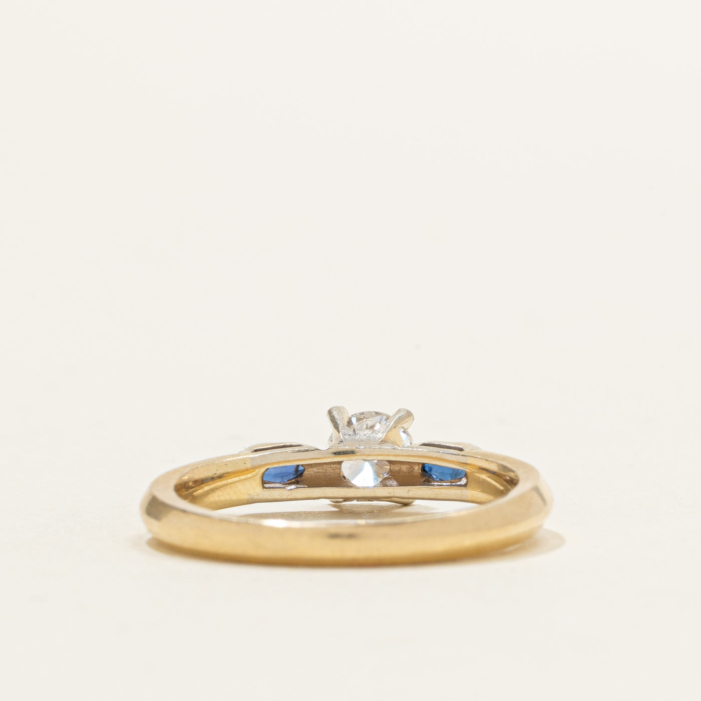 Diamond & Sapphire Accented Geometric Ring | 0.32ct, 0.08ctw | SZ 6.25