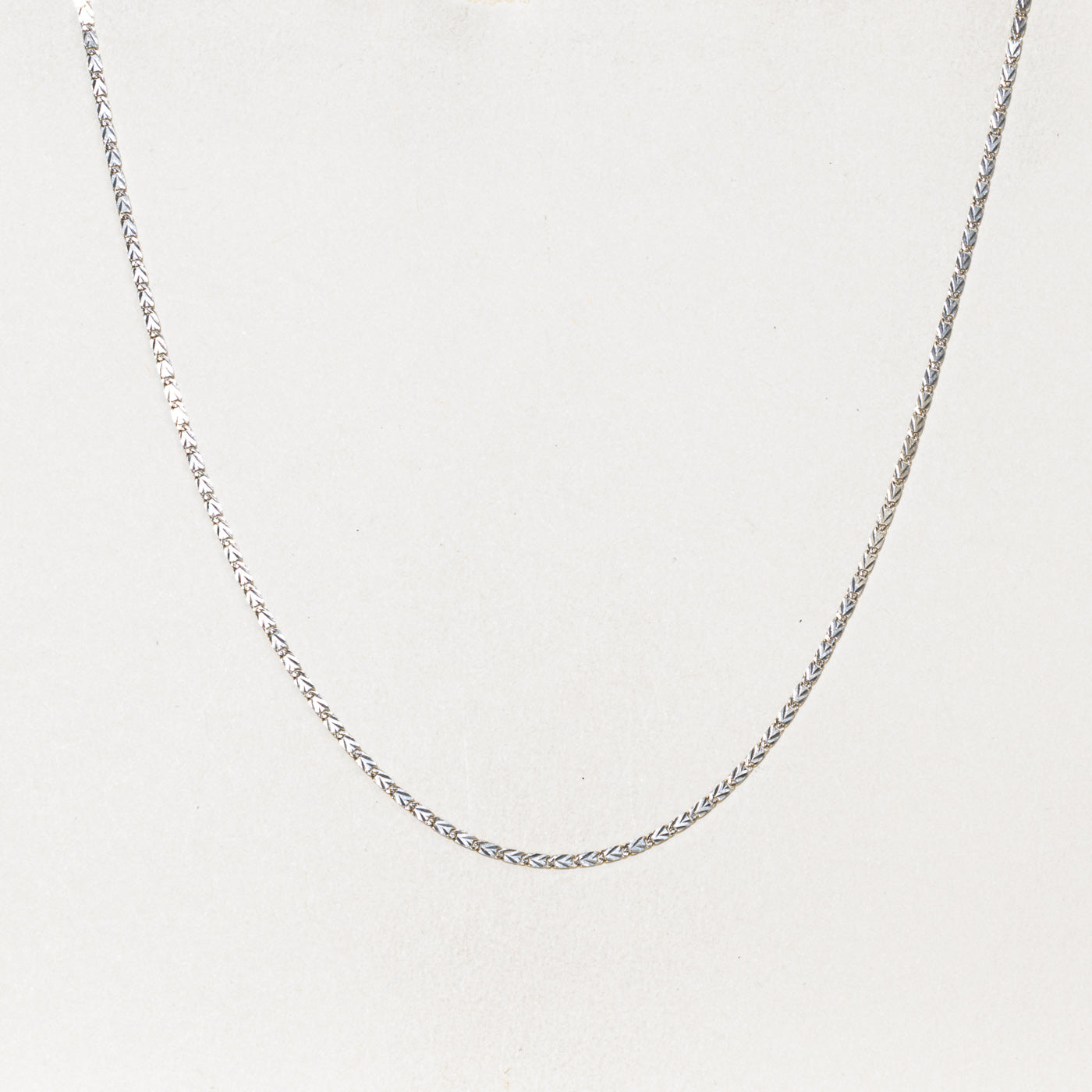 Italian White Gold Diamond Cut Chain | 17.5"