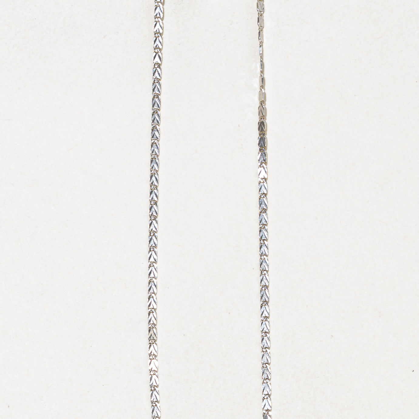 Italian White Gold Diamond Cut Chain | 17.5"