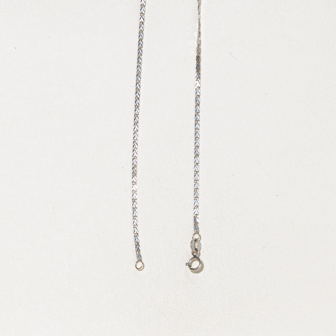 Italian White Gold Diamond Cut Chain | 17.5"