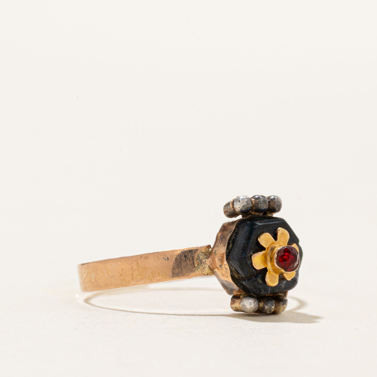 Bague vintage en verre portugais | 1,00 ct | Taille 6,75