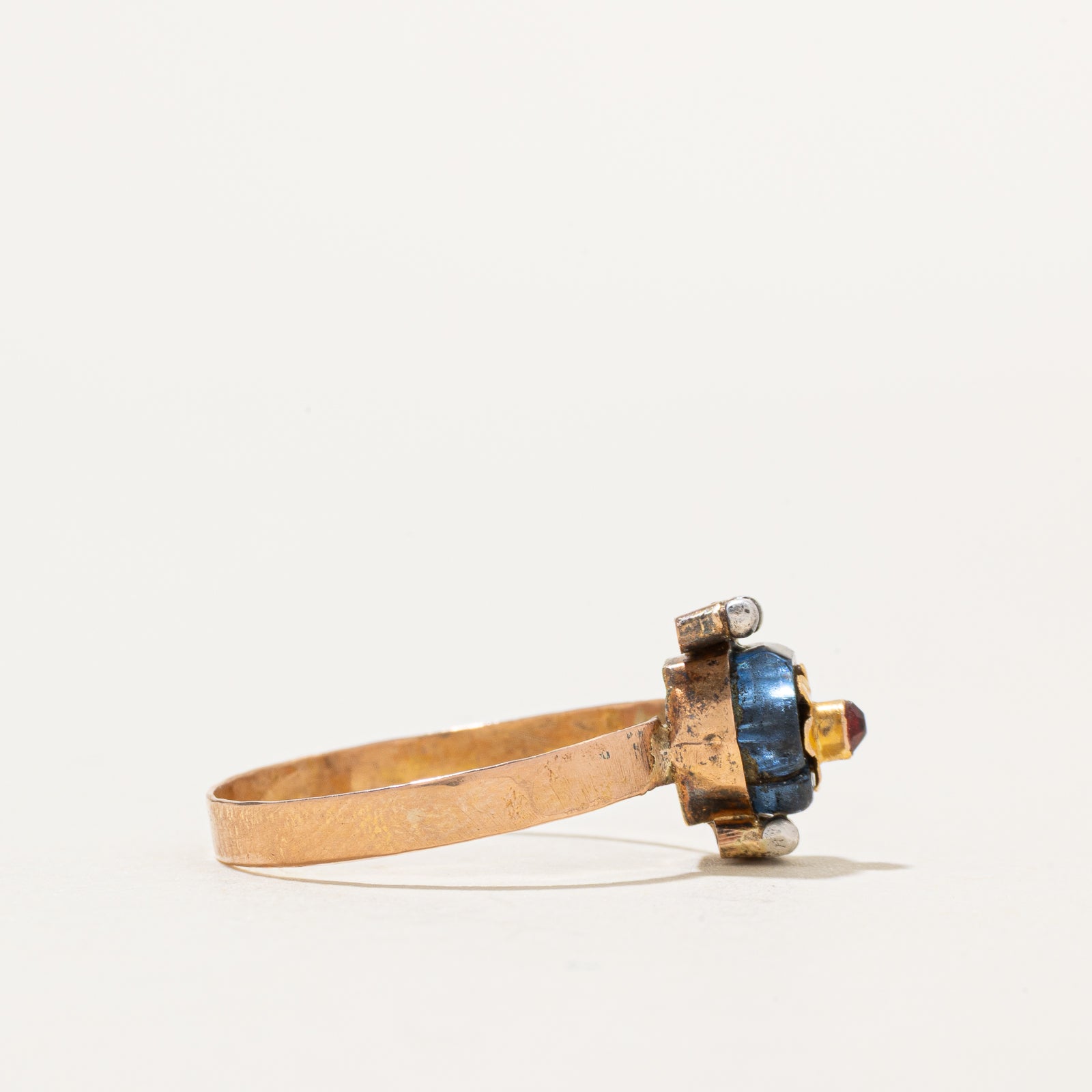 Bague vintage en verre portugais | 1,00 ct | Taille 6,75