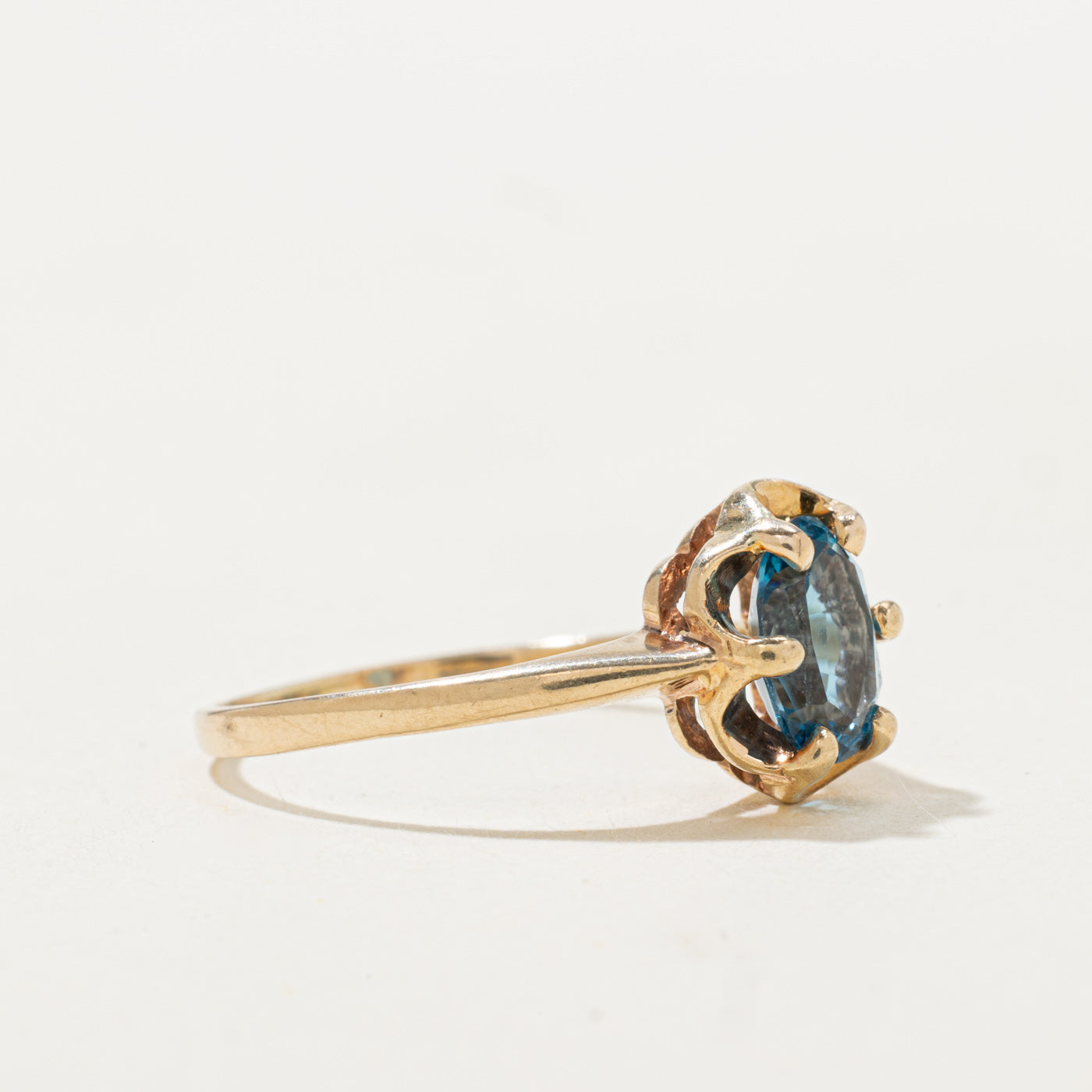 Belcher Set Oval Cut Topaz Ring | 1.06ct | SZ 6.75 |