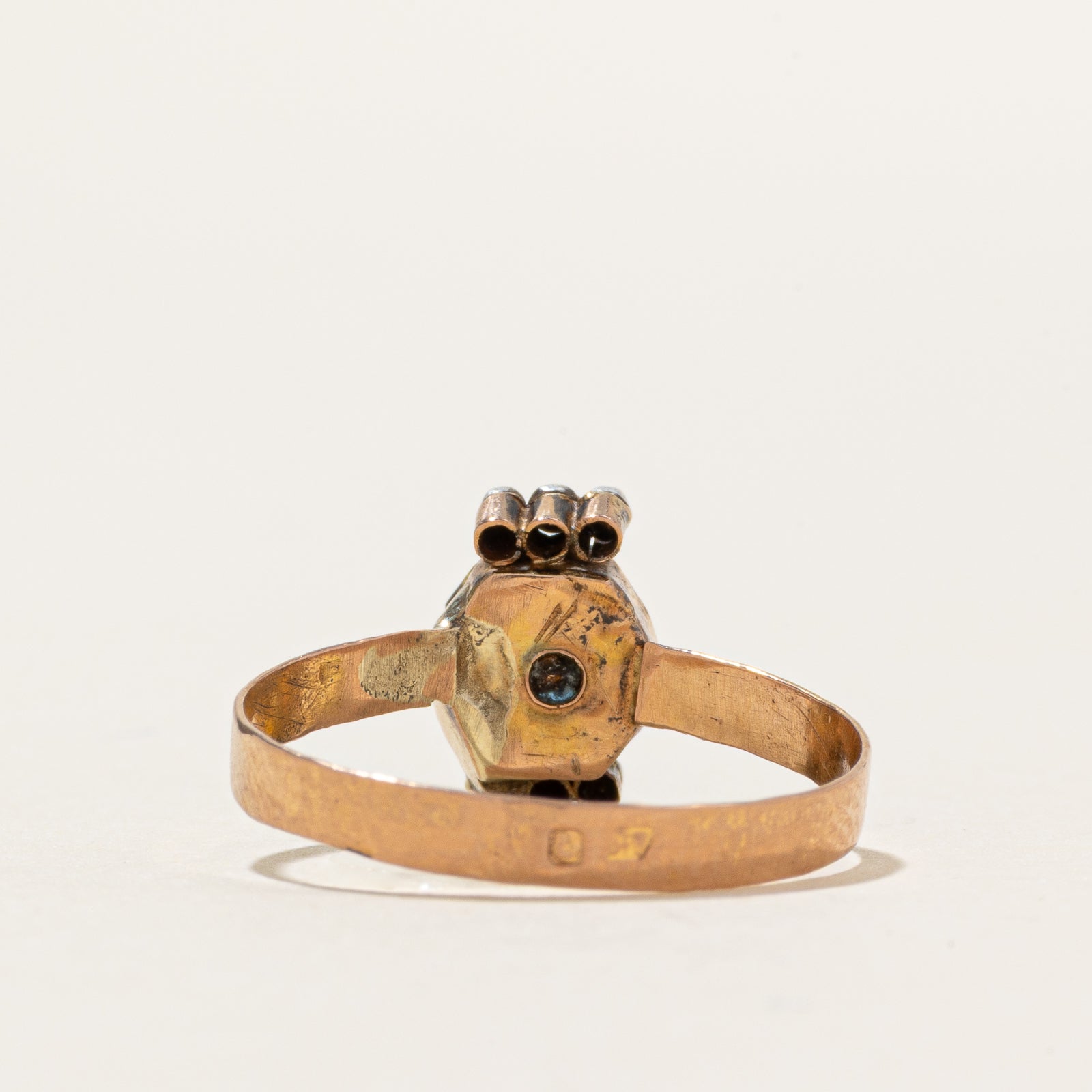 Bague vintage en verre portugais | 1,00 ct | Taille 6,75