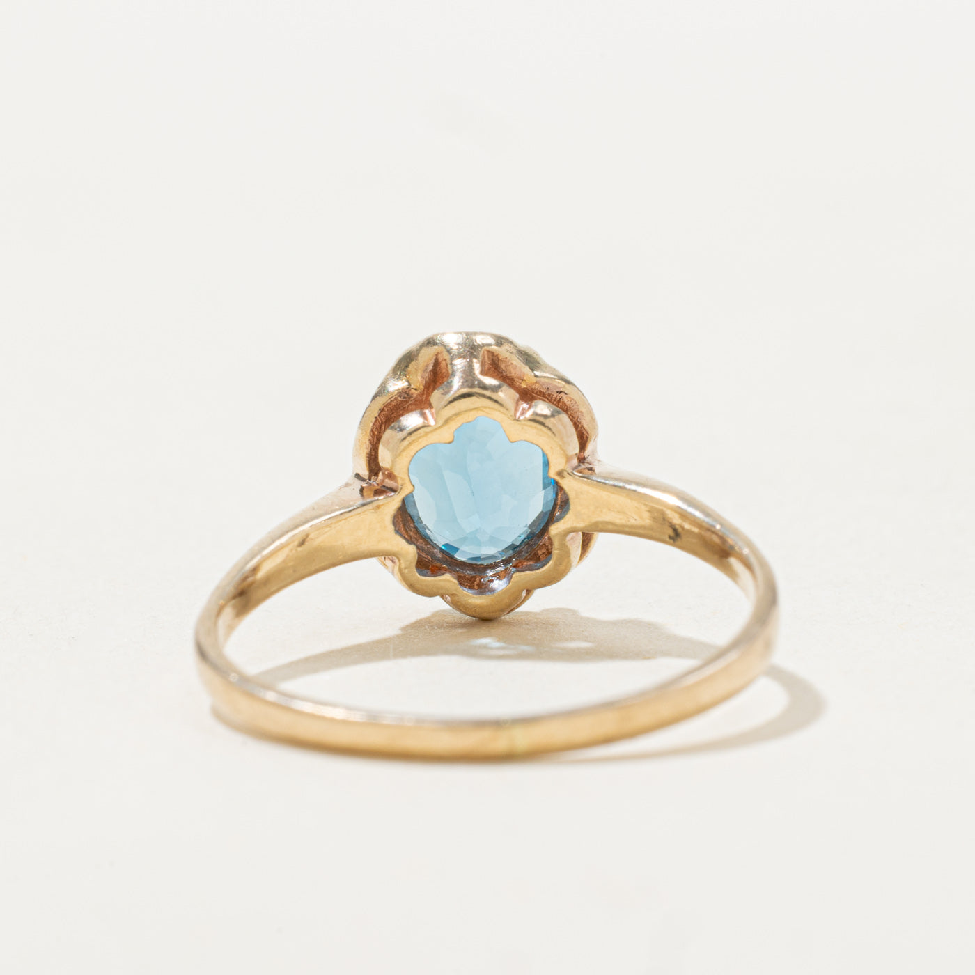 Belcher Set Oval Cut Topaz Ring | 1.06ct | SZ 6.75 |
