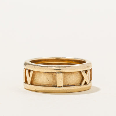 15k Yellow Gold Roman Numeral Band | 8mm | SZ 6.25