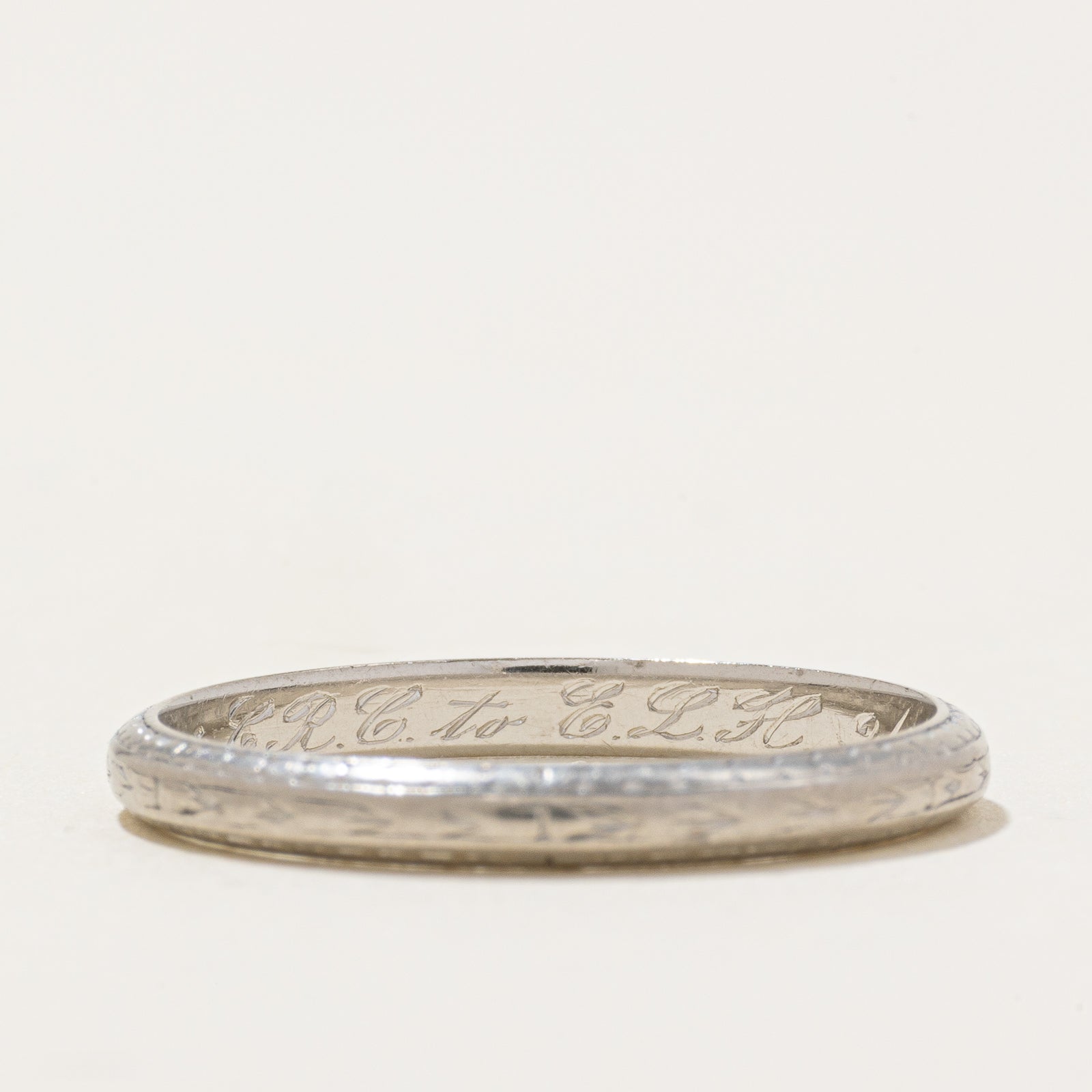 Bague en platine | 2,45 mm | Taille 8